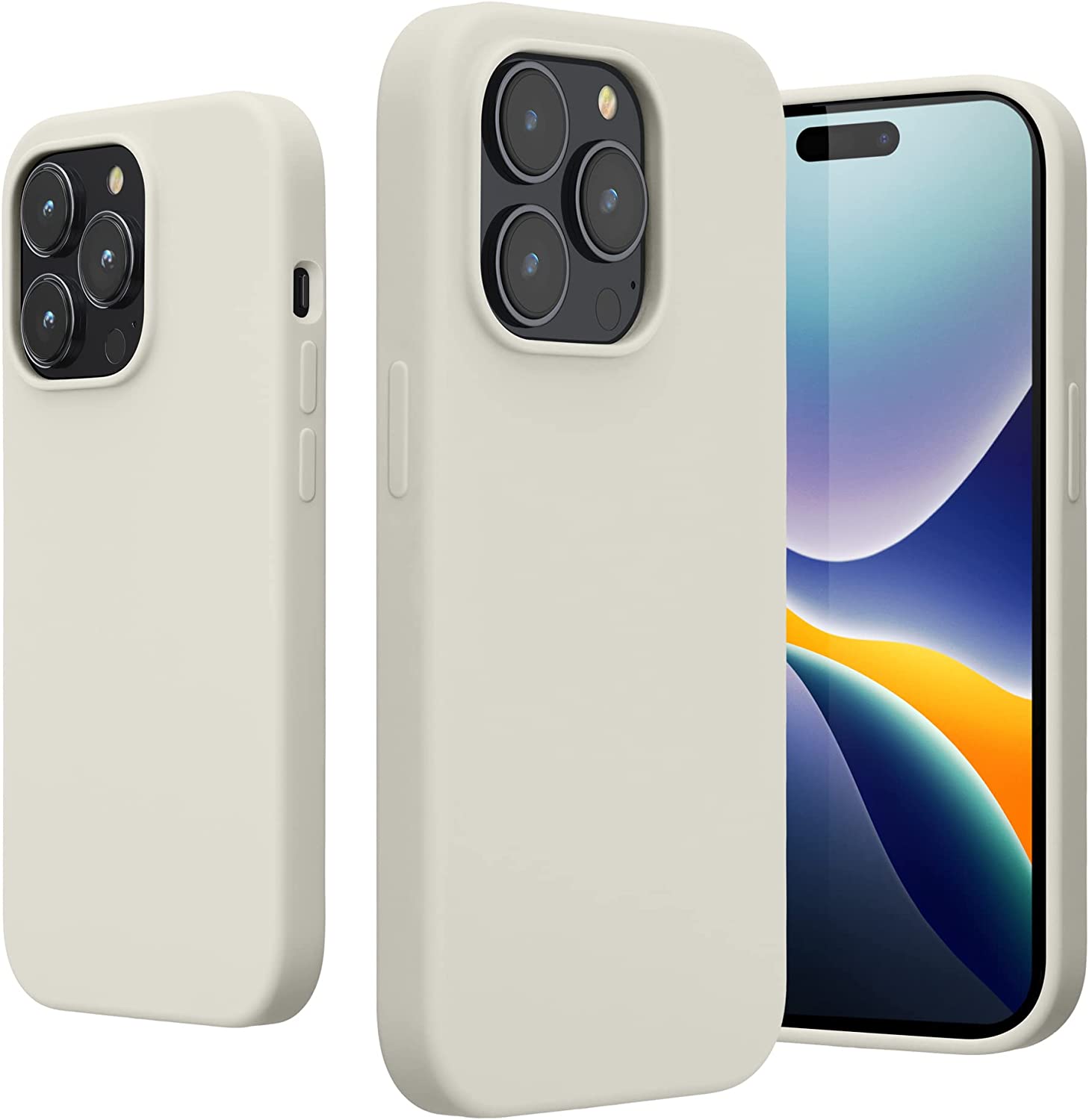 KW iPhone 14 Pro Θήκη Σιλικόνης TPU - White - 59073.02