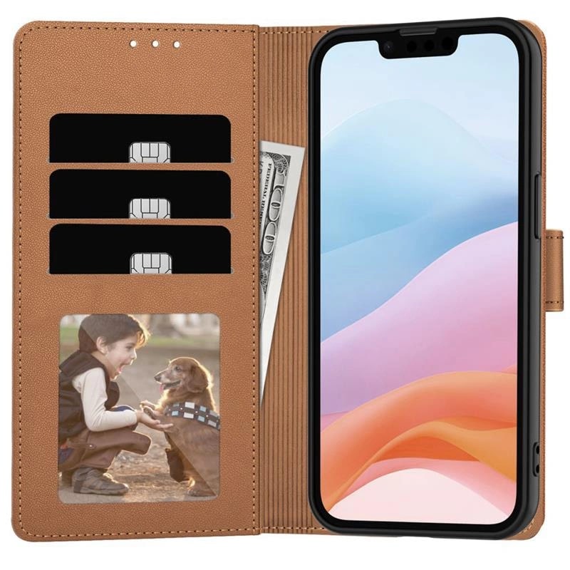 Tech-Protect iPhone 16e Θήκη Πορτοφόλι Stand από Δερματίνη - Brown