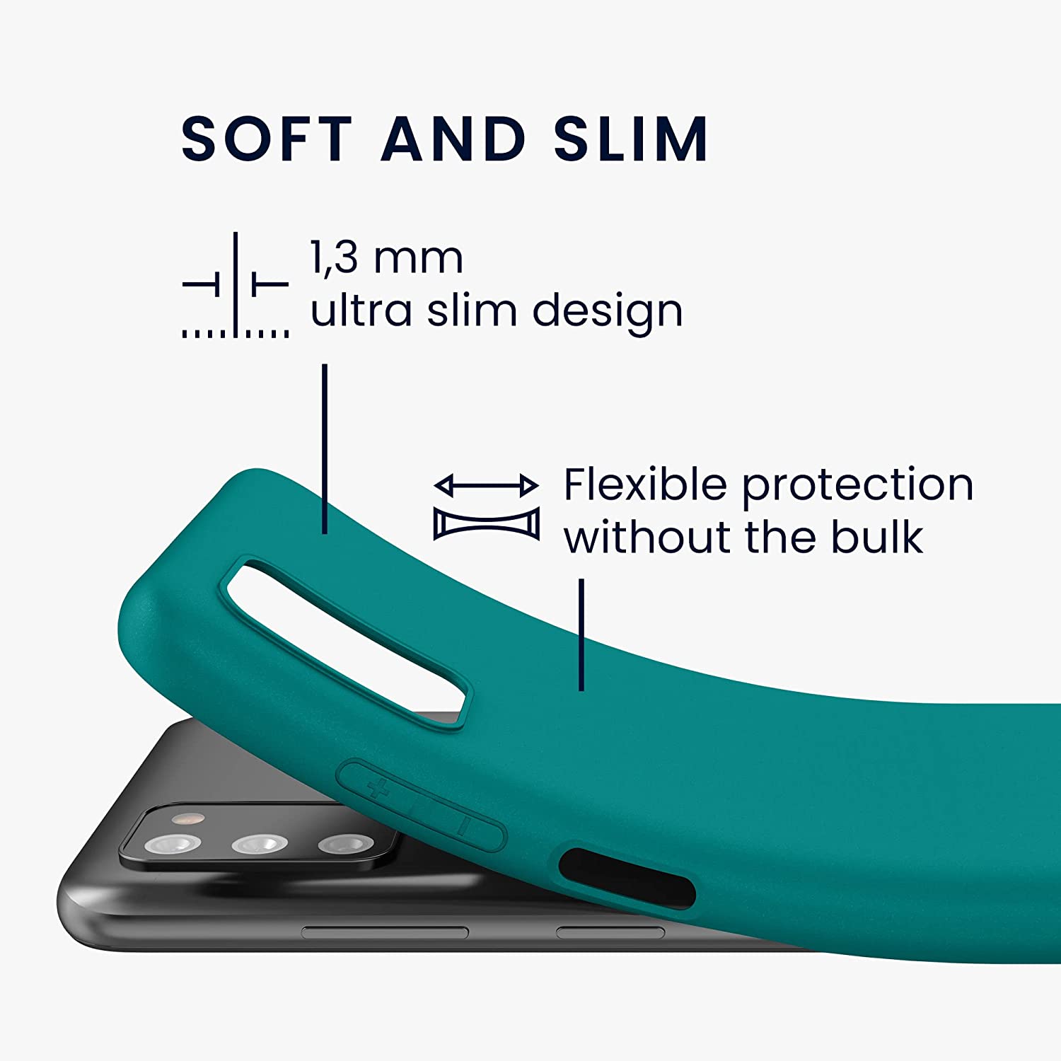 KW Samsung Galaxy A03s Θήκη Σιλικόνης TPU - Matte Petrol - 56517.57