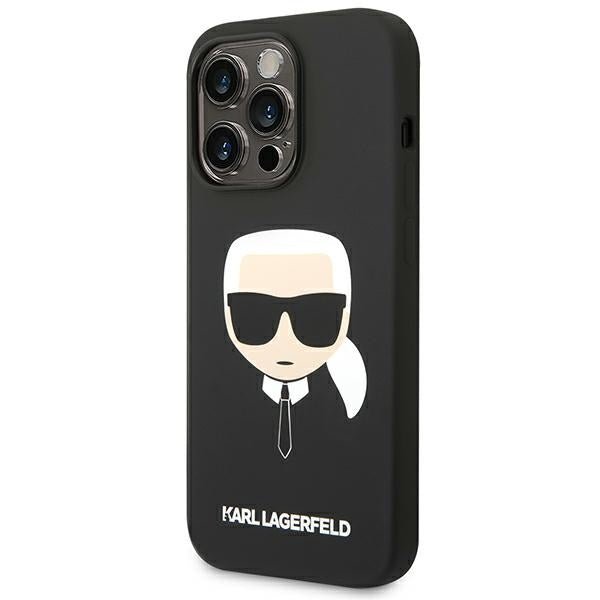 Karl Lagerfeld iPhone 14 Pro Max Silicone Karl's Head Θήκη Σιλικόνης - Black - KLHCP14XSLKHBK