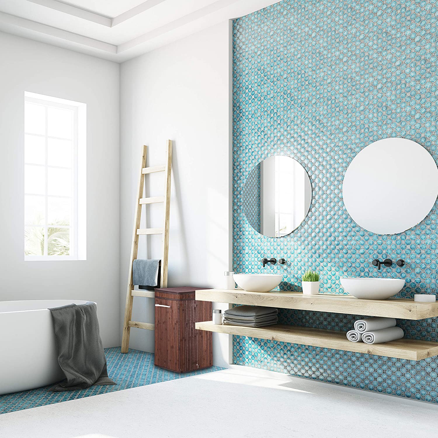 Relaxdays Καλάθι Απλύτων από Μπαμπού με Τετράγωνο Καπάκι - Natural - 4052025943714