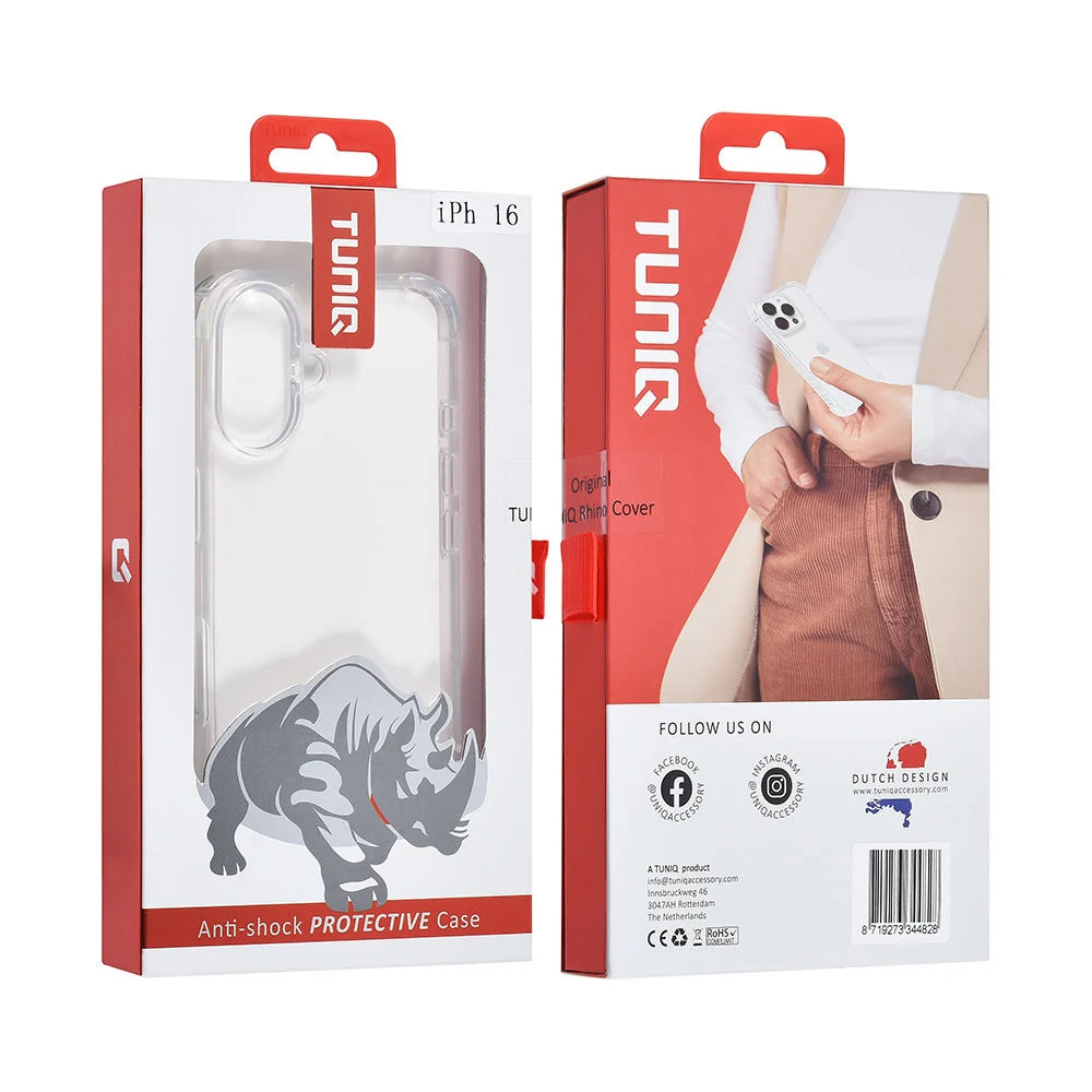 Tuniq iPhone 16 Θήκη Σιλικόνης με Ενισχυμένες Γωνίες - Διάφανη