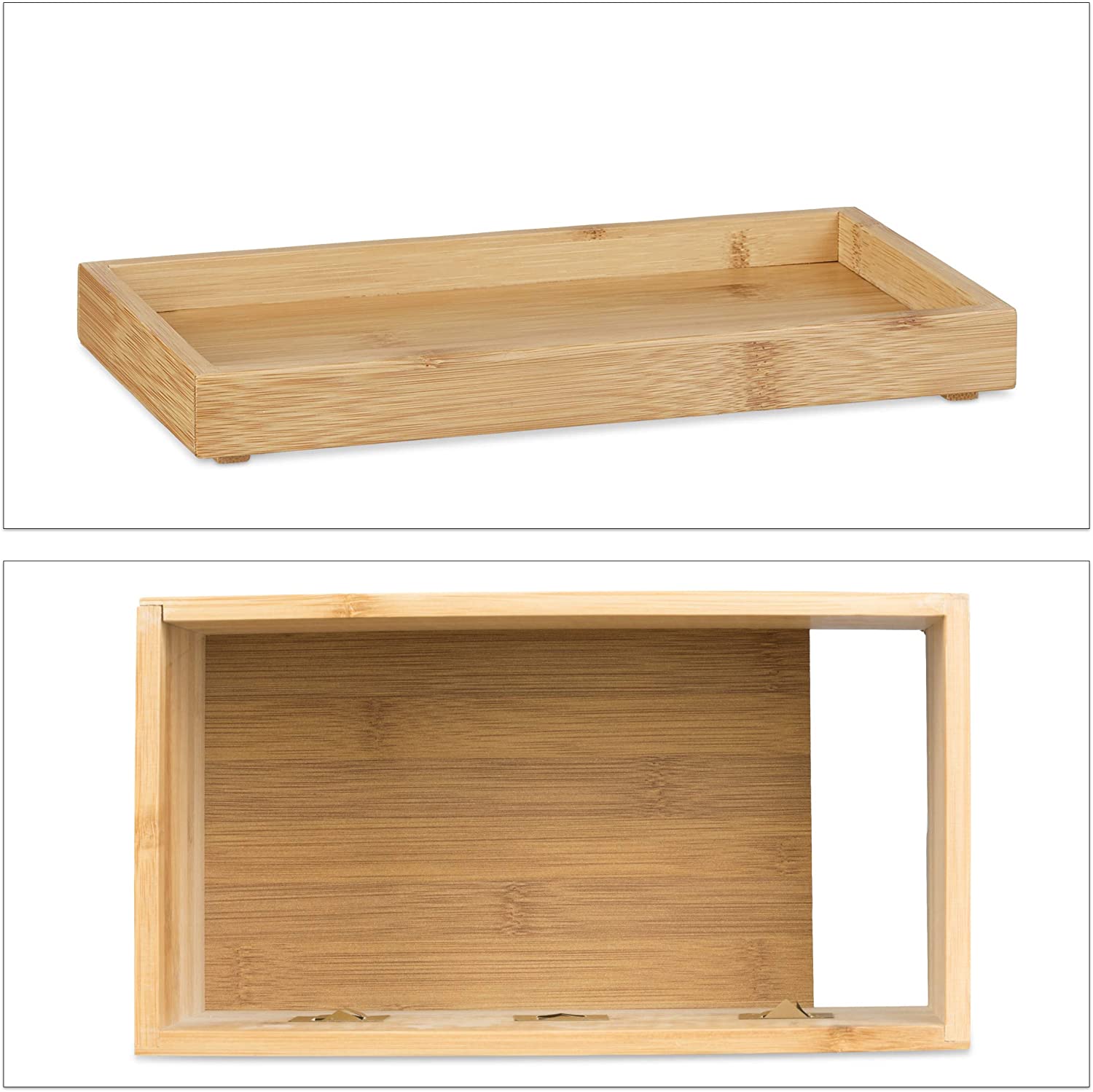 Relaxdays Κουτί Καλωδίων και Αποθήκευσης Αξεσουάρ από Bamboo - Natural - 4052025221843