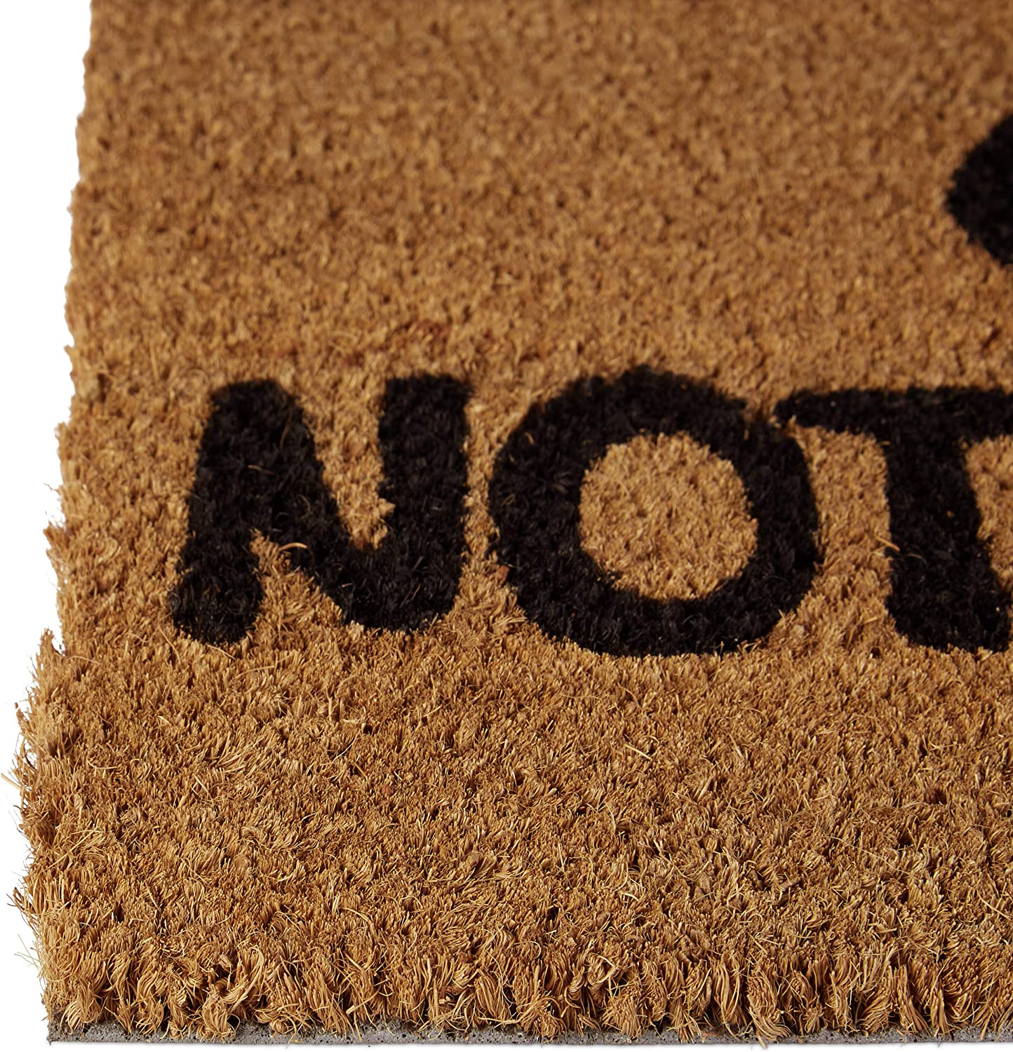 Relaxdays Χαλάκι Πόρτας από Ίνες Καρύδας Design Oh No - Not You Again - 60 x 40 cm - Dark Brown / Black - 4052025177270