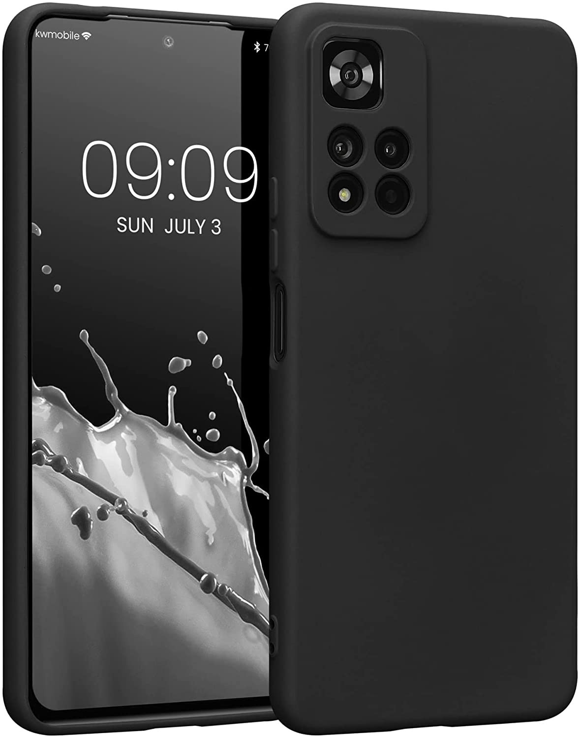KW Xiaomi Redmi Note 11 Pro+ 5G Θήκη Σιλικόνης Rubberized TPU - Black Matte - 58097.47