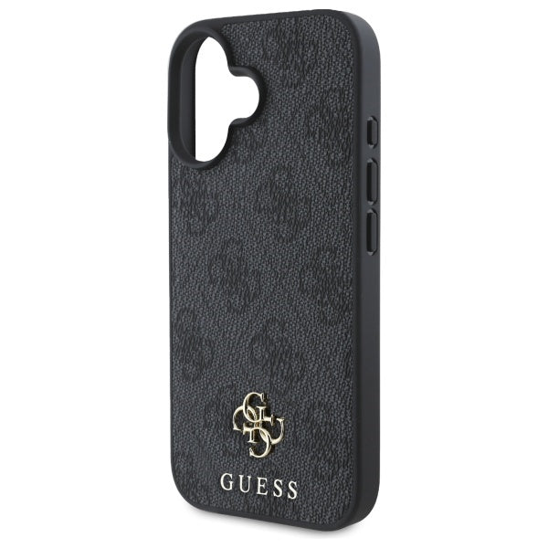 Guess iPhone 16 - 4G Small Classic - MagSafe Θήκη με Επένδυση Συνθετικού Δέρματος - Black - GUHMP16SP4SM4MK