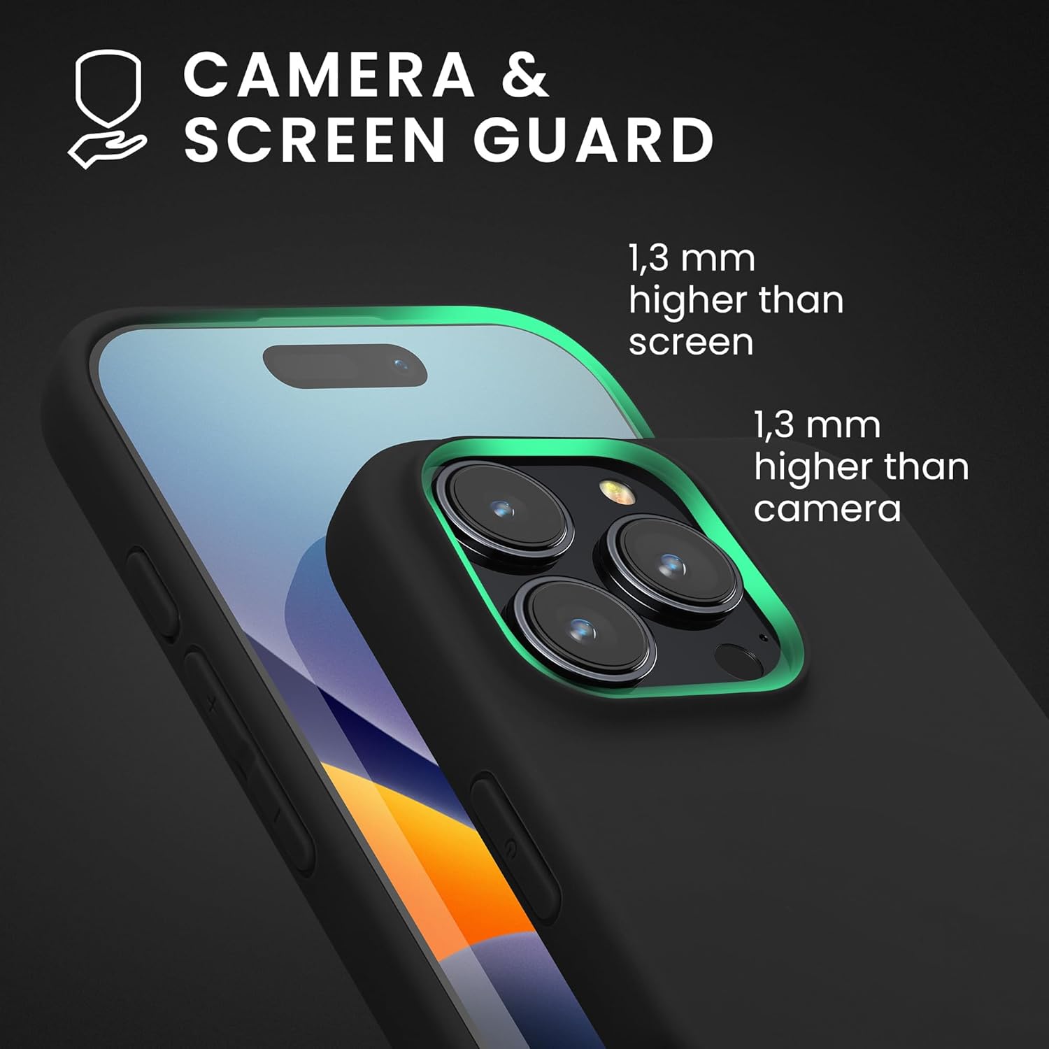 KW iPhone 16 Pro Λεπτή Θήκη Σιλικόνης TPU - Matte Black