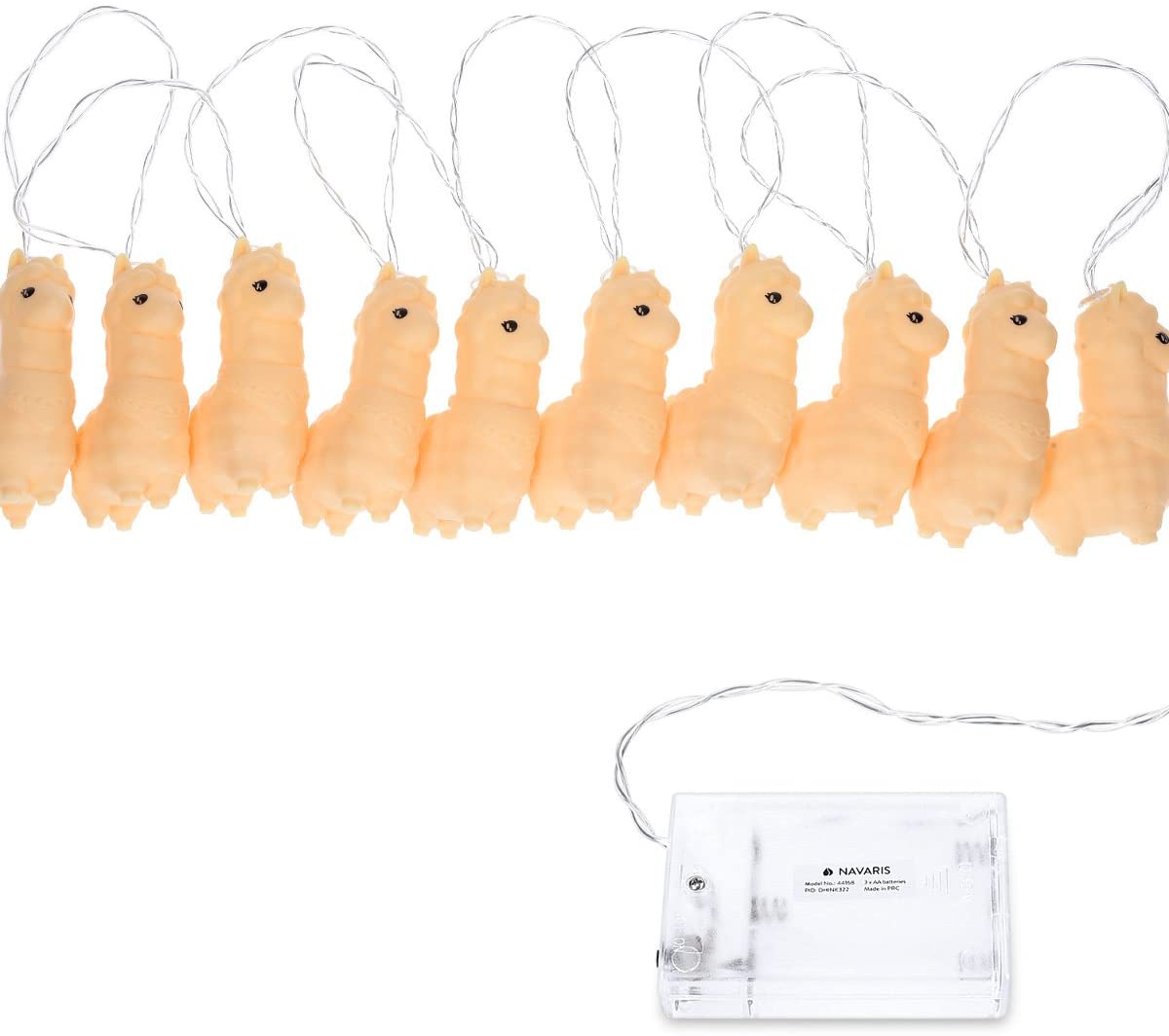 Navaris LED Alpaca Fairy Lights 2m - Παιδικά Διακοσμητικά Φώτα - Ζεστό Λευκό Φως - Cream - 44164.16