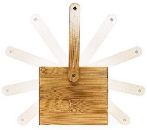 Relaxdays Ξύλινη Βάση Οργάνωσης Γραφείου από Bamboo με 4 Διαμερίσματα - Brown - 4052025188801