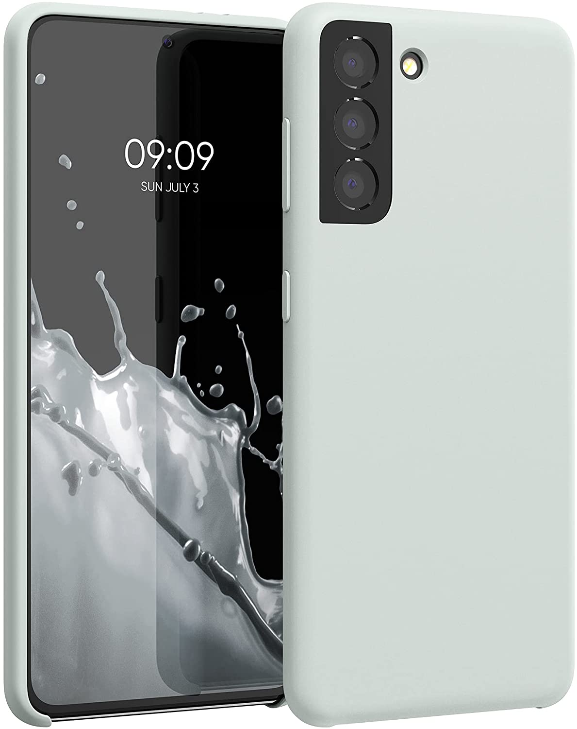 KW Samsung Galaxy S21 Θήκη Σιλικόνης Rubber TPU - Light Grey Matte - 54056.70