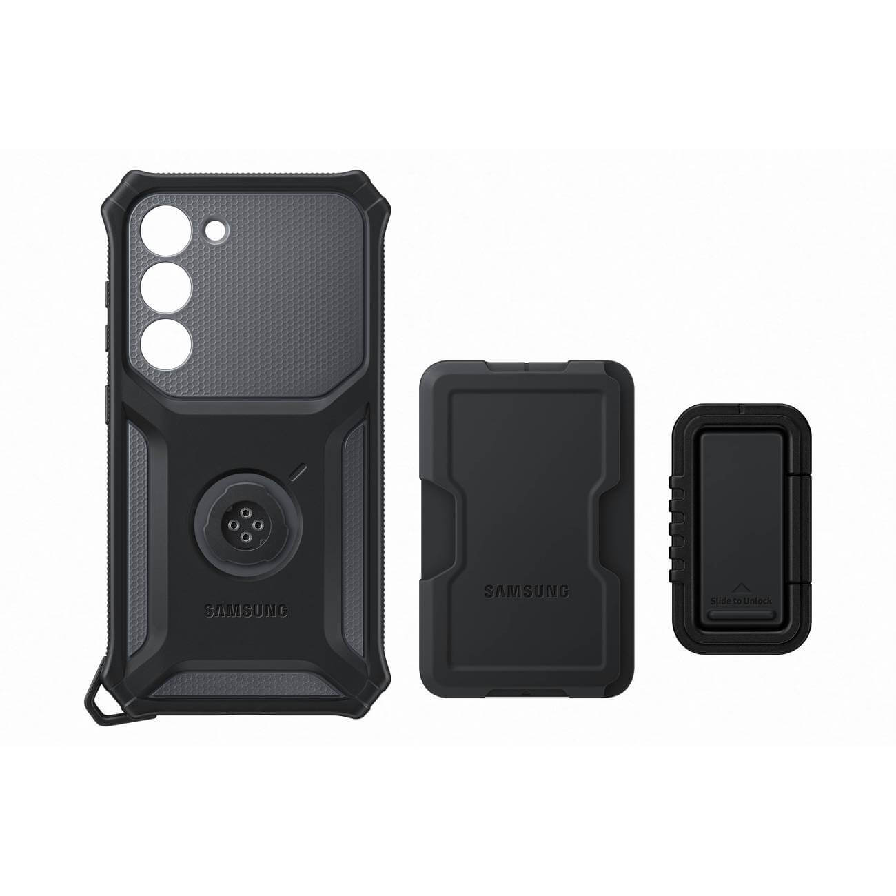 Samsung Rugged Gadget Samsung Galaxy S23 Σκληρή Θήκη με Stand και Υποδοχή για Κάρτα - Grey - EF-RS911CBEGWW