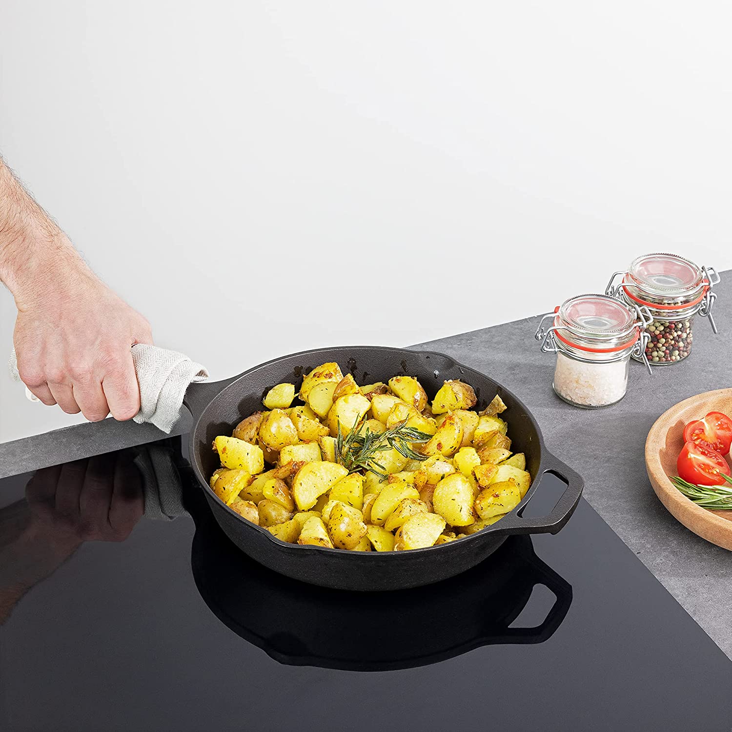 Navaris Τηγάνι από Χυτοσίδηρο με Λαβή - 25cm - Black - 48585.01.2