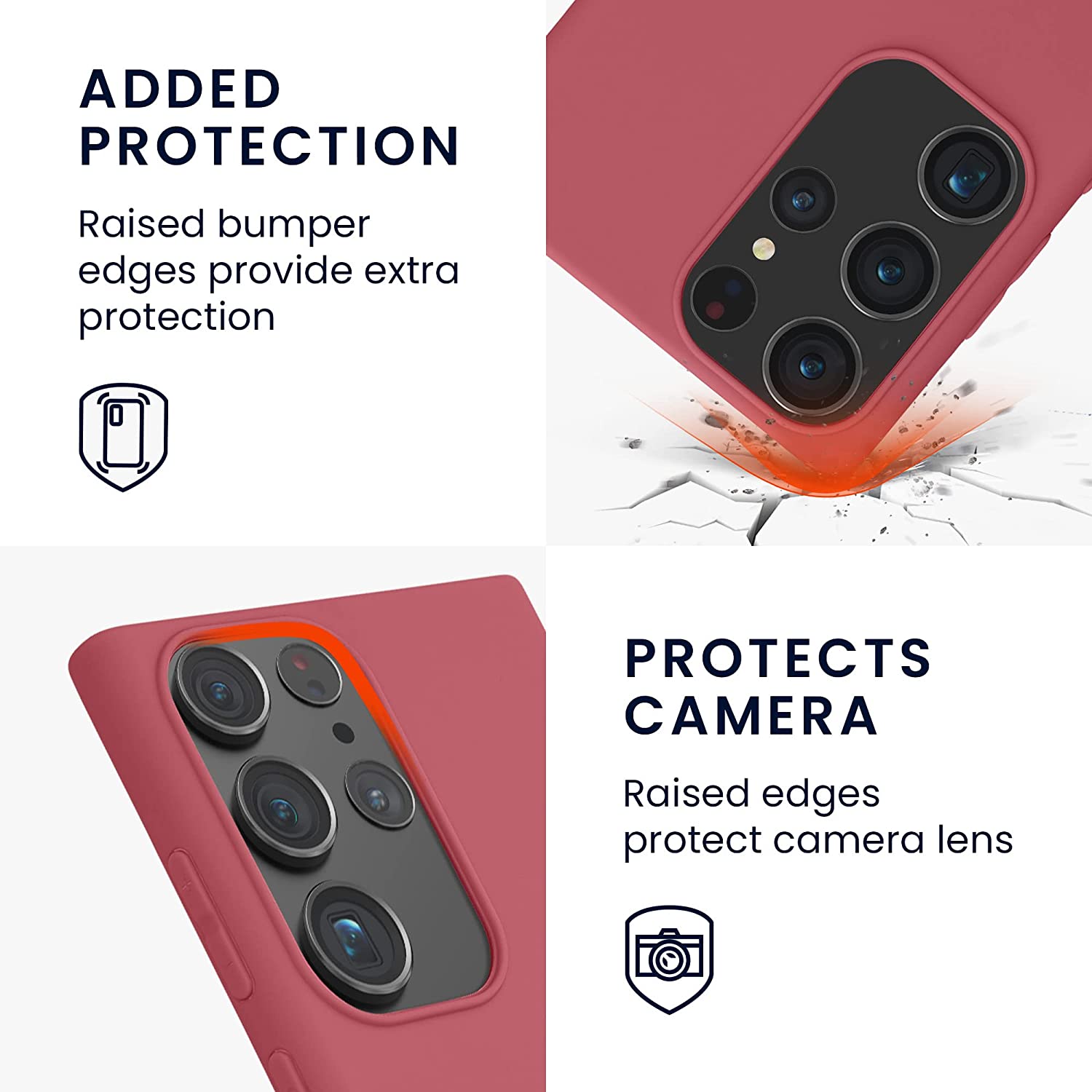 KW Samsung Galaxy S23 Ultra Θήκη Σιλικόνης TPU - Dark Rose - 60284.167