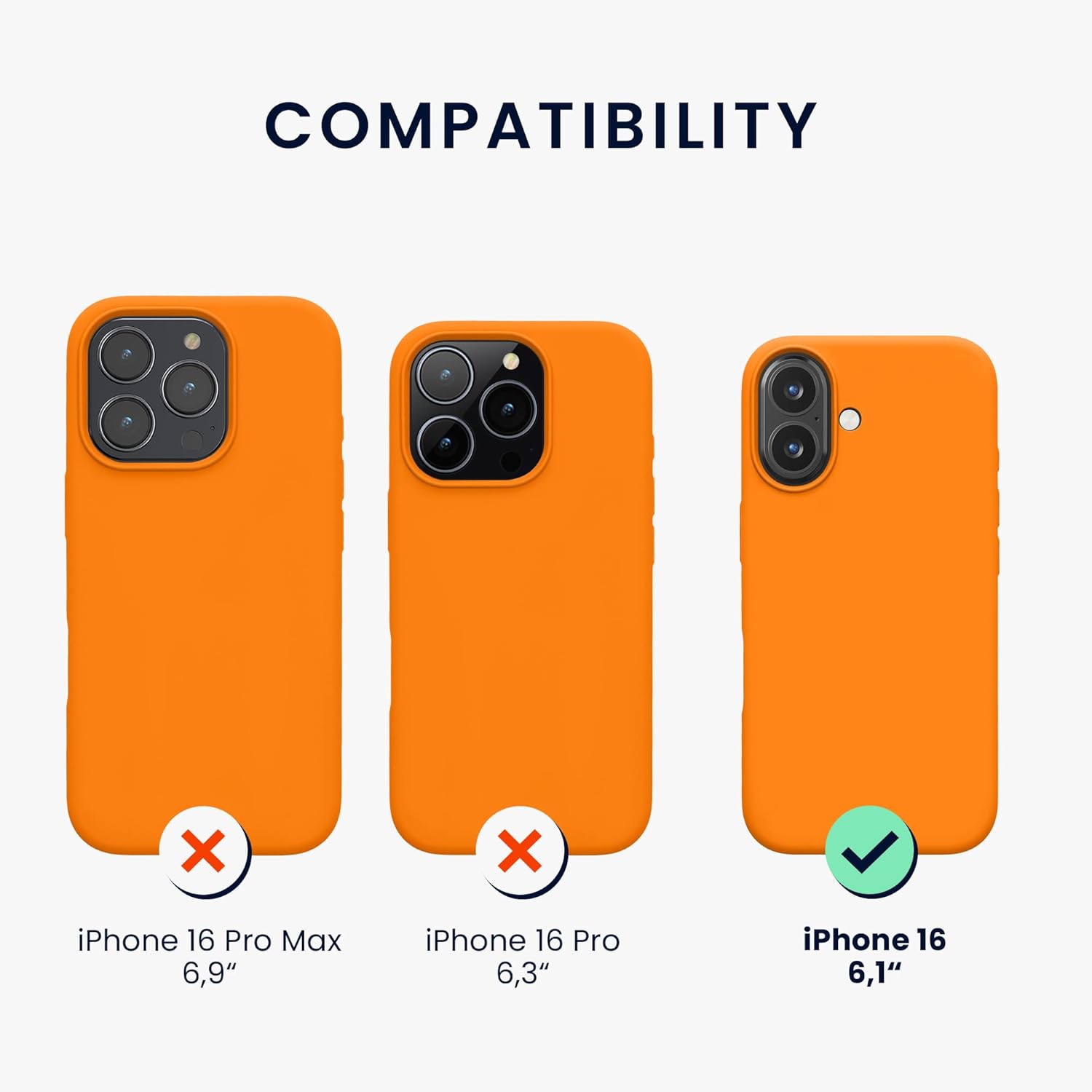 KW iPhone 16 Θήκη Σιλικόνης Rubberized TPU - Fruity Orange