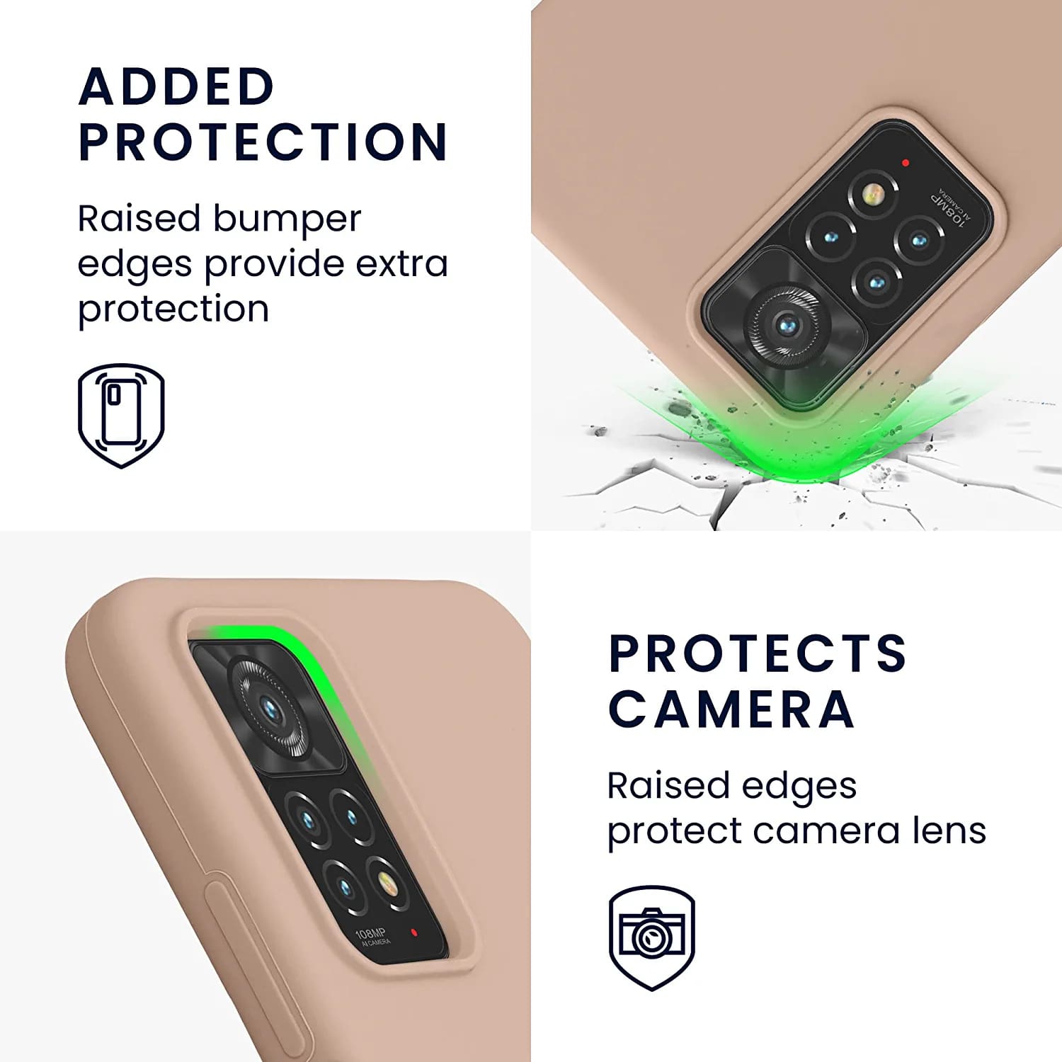 KW Xiaomi Redmi Note 11 Pro / Note 11 Pro 5G Θήκη Σιλικόνης Rubberized TPU - Dusky Pink - 57373.10