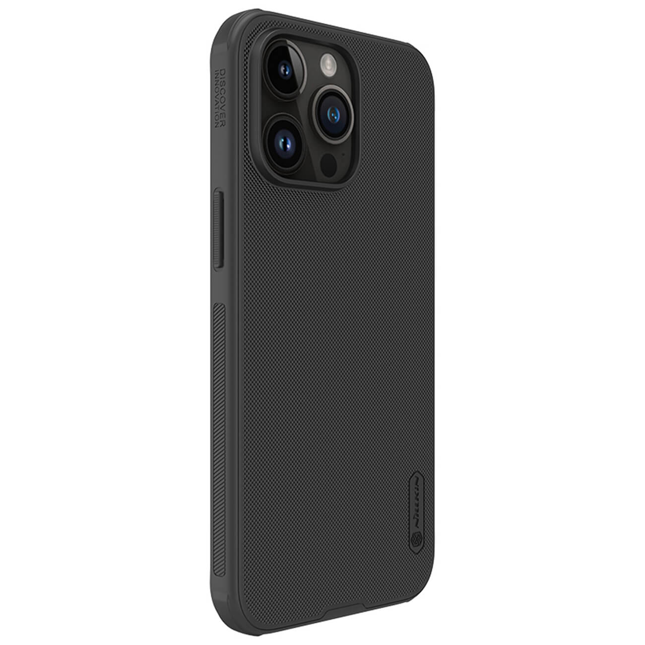 Nillkin iPhone 15 Pro Max Super Frosted Shield Pro Σκληρή Θήκη με Πλαίσιο Σιλικόνης - Black