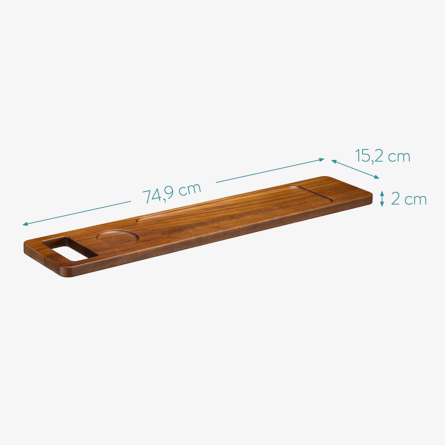 Navaris Wooden Bath Tray Rack Ξύλινη Βάση για τη Μπανιέρα - Dark Brown - 54699.01