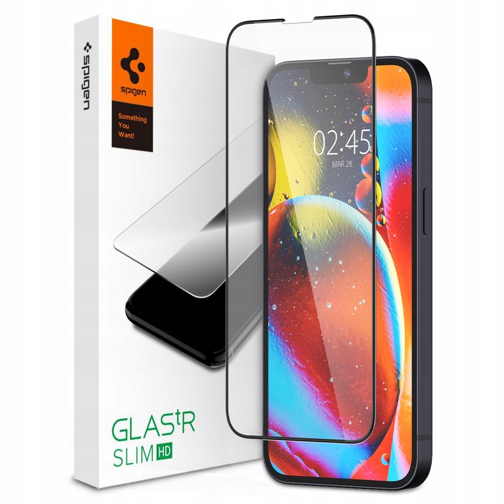 Spigen iPhone 13 / iPhone 13 Pro / iPhone 14 GLAS.tR HD Full Screen Tempered Glass Αντιχαρακτικό Γυαλί Οθόνης 9H - Black - AGL03392