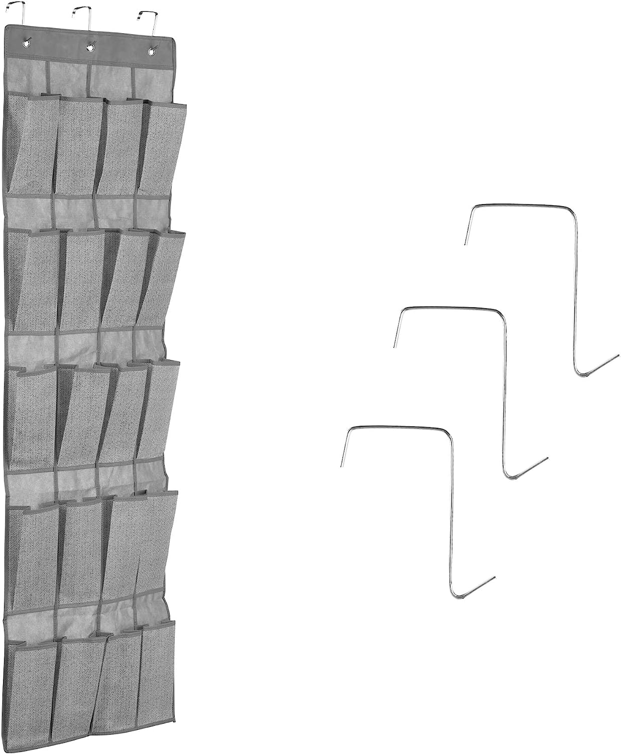 Navaris Κρεμαστό Σύστημα Οργάνωσης Πόρτας με 20 Θήκες για Παπούτσια - Dark Grey - 60620.19