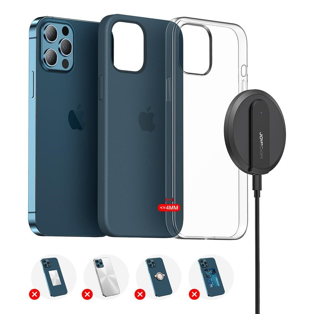 Joyroom JR-A28 15W Ασύρματος Φορτιστής MagSafe με Καλώδιο Type-C - Black