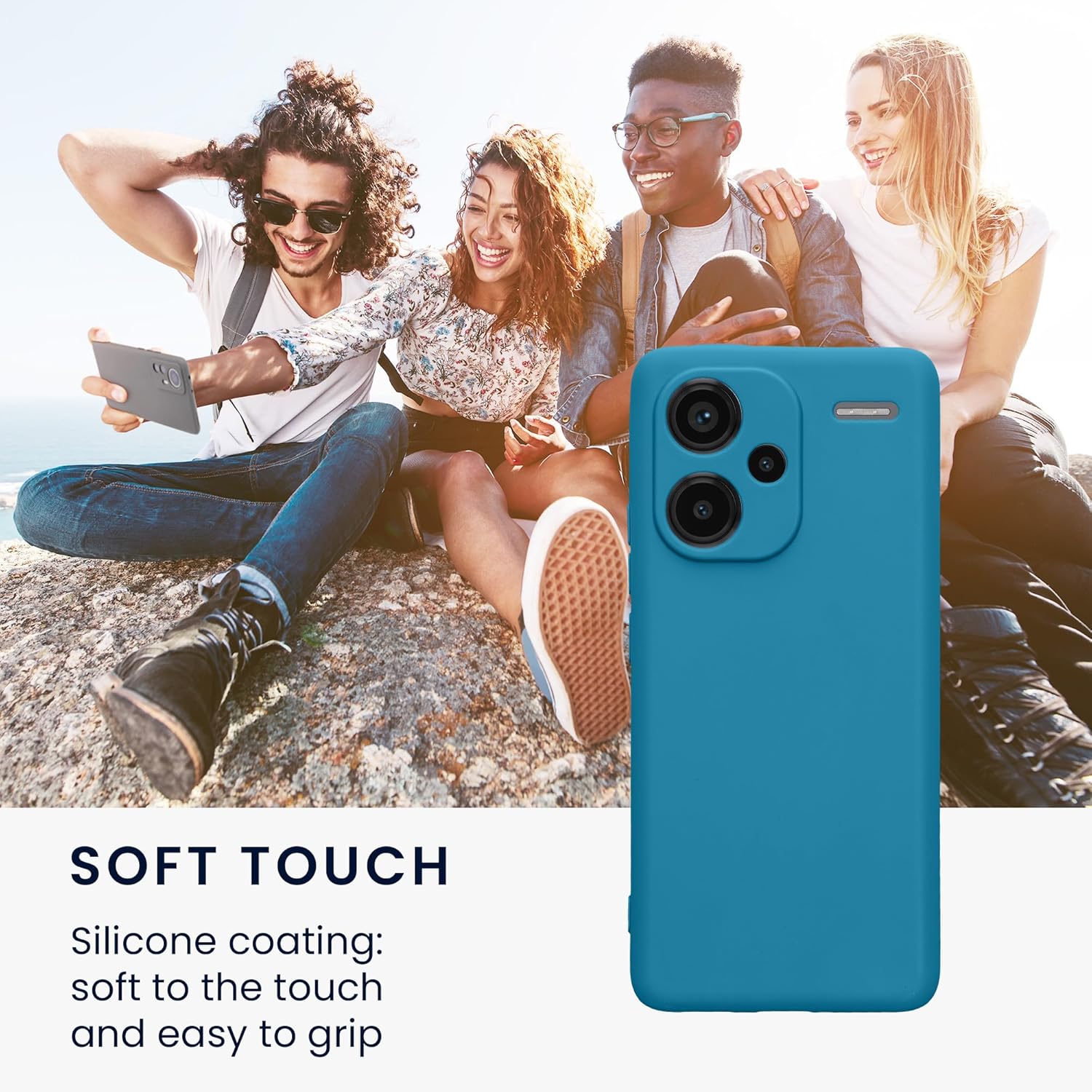 KW Xiaomi Redmi Note 13 Pro+ 5G Θήκη Σιλικόνης TPU - Caribbean Blue