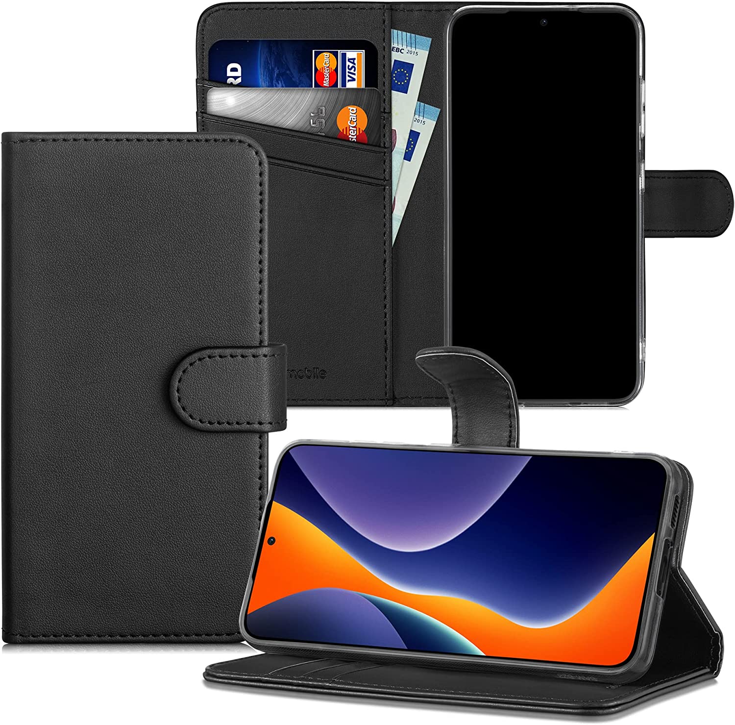 KW Samsung Galaxy S23 Θήκη Πορτοφόλι Stand - Black - 60453.01