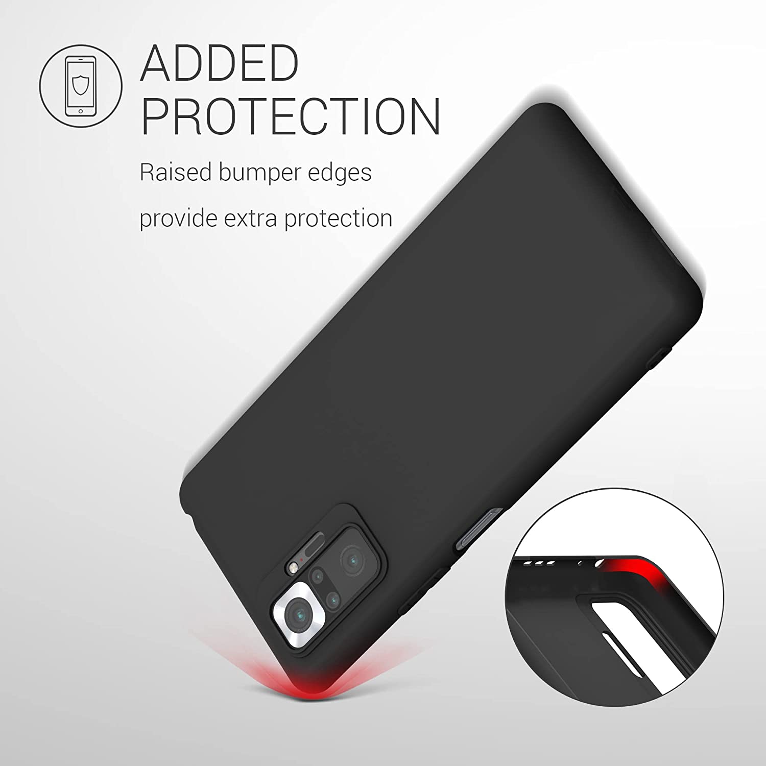 KW Xiaomi Redmi Note 10 Pro Θήκη Σιλικόνης TPU - Matte Black - 54551.47