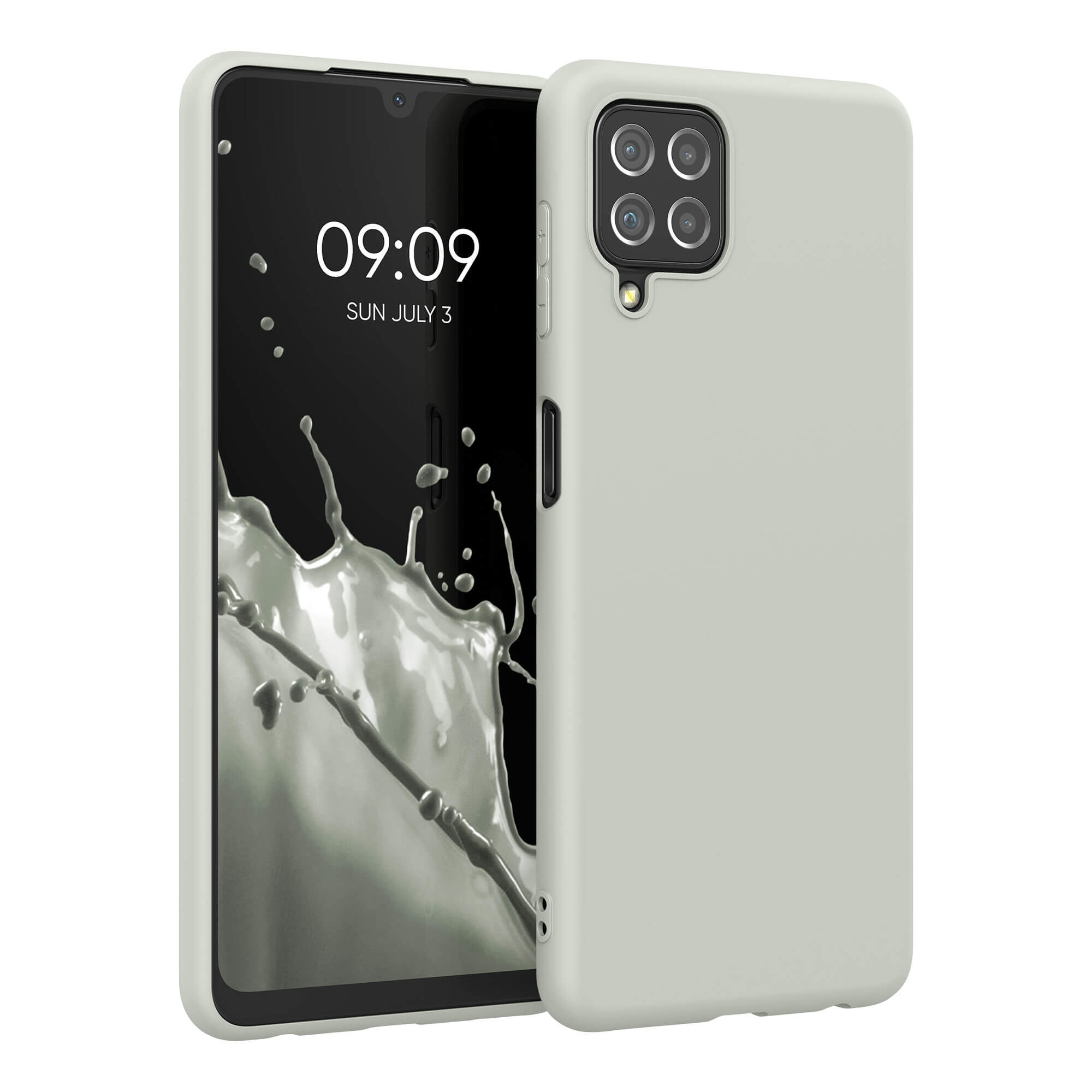 KW Samsung Galaxy A22 4G Θήκη Σιλικόνης TPU - Light Grey Matte - 55493.70