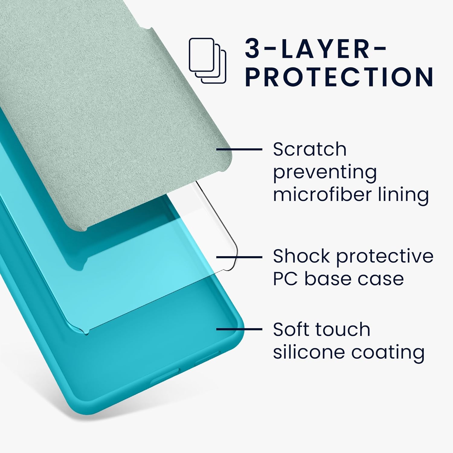 KW Samsung Galaxy A15 4G / A15 5G Θήκη Σιλικόνης Rubberized TPU - Cool Glacier