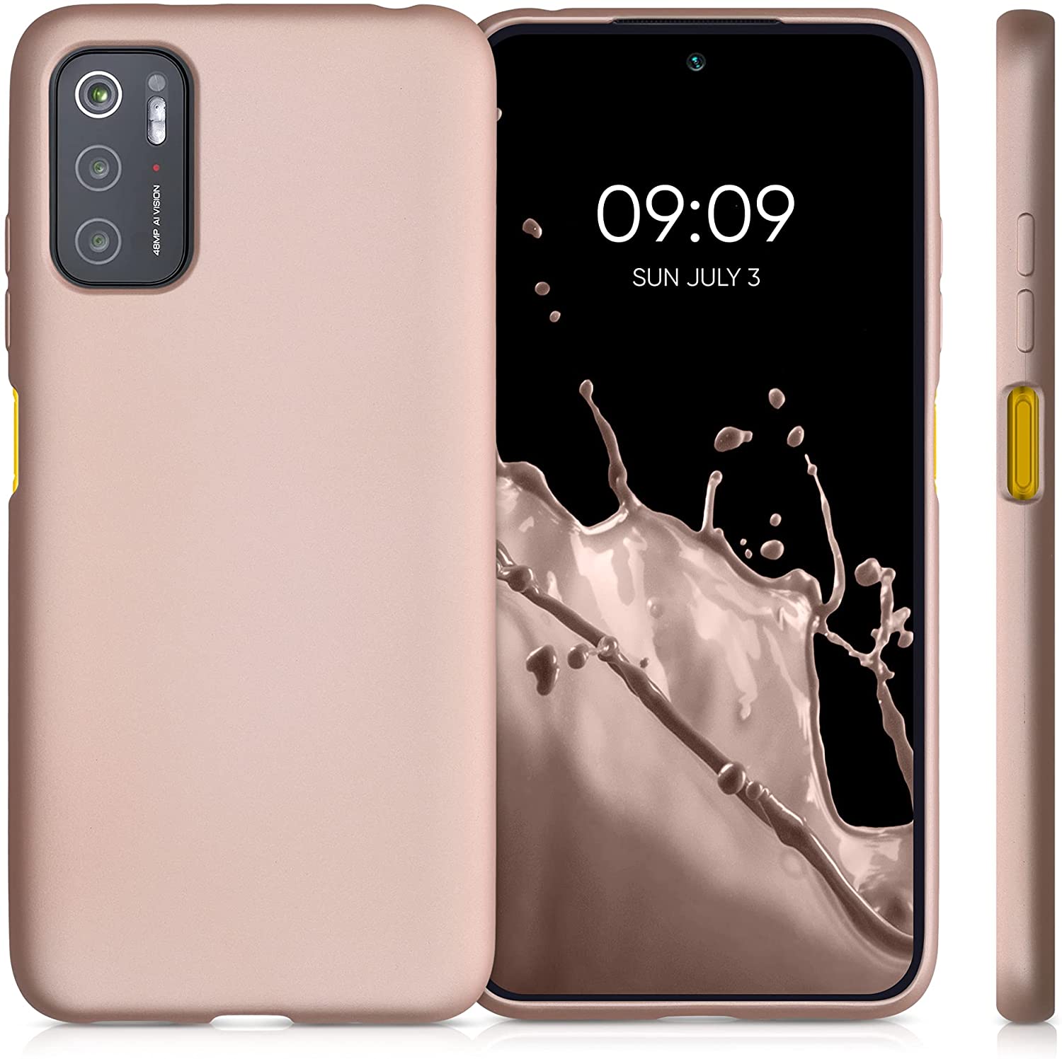 KW Xiaomi Poco M3 Pro 5G Θήκη Σιλικόνης TPU - Metallic Rose Gold - 55364.31