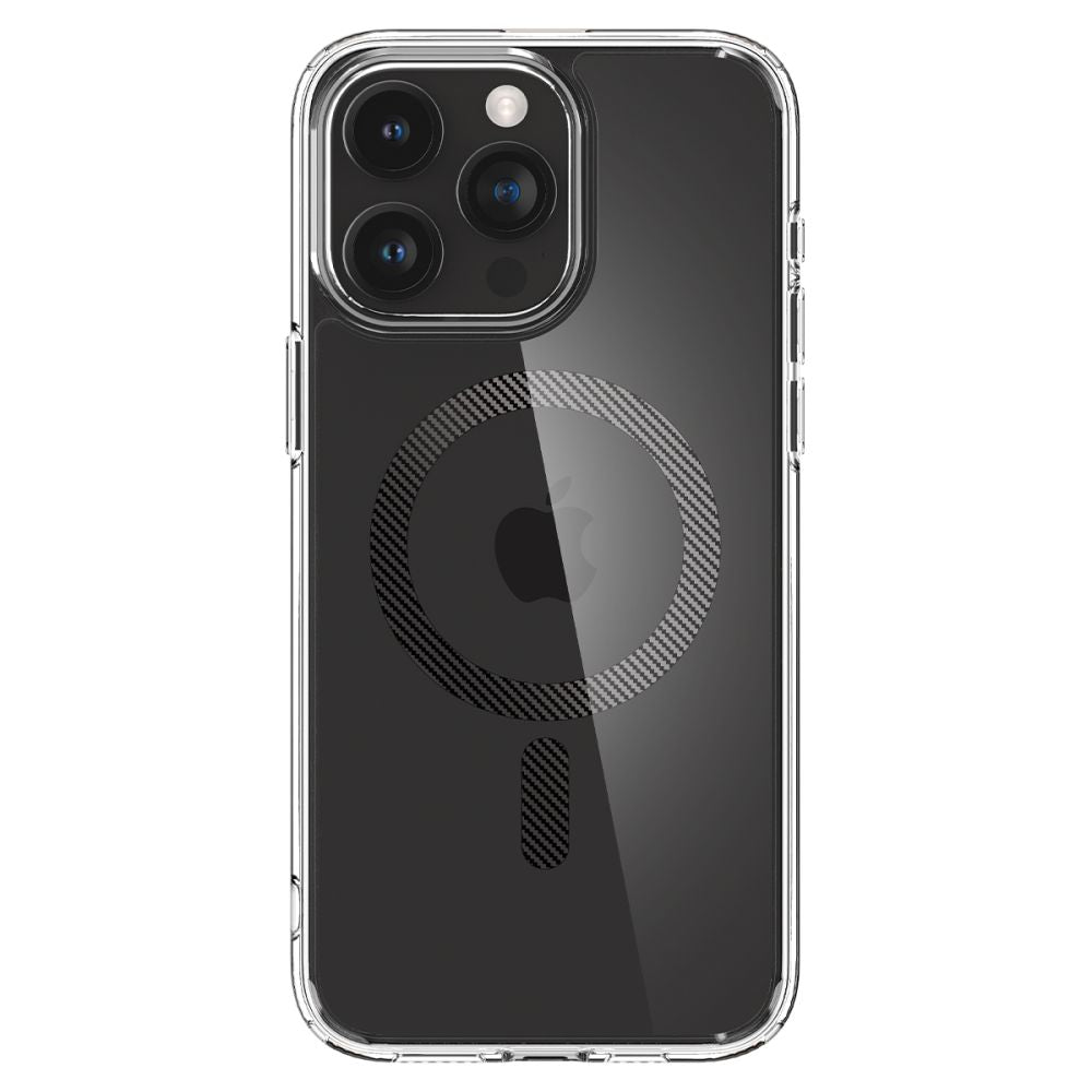 Spigen iPhone 15 Pro Ultra Hybrid Mag Σκληρή Θήκη με Πλαίσιο Σιλικόνης Και MagSafe - Carbon Fiber