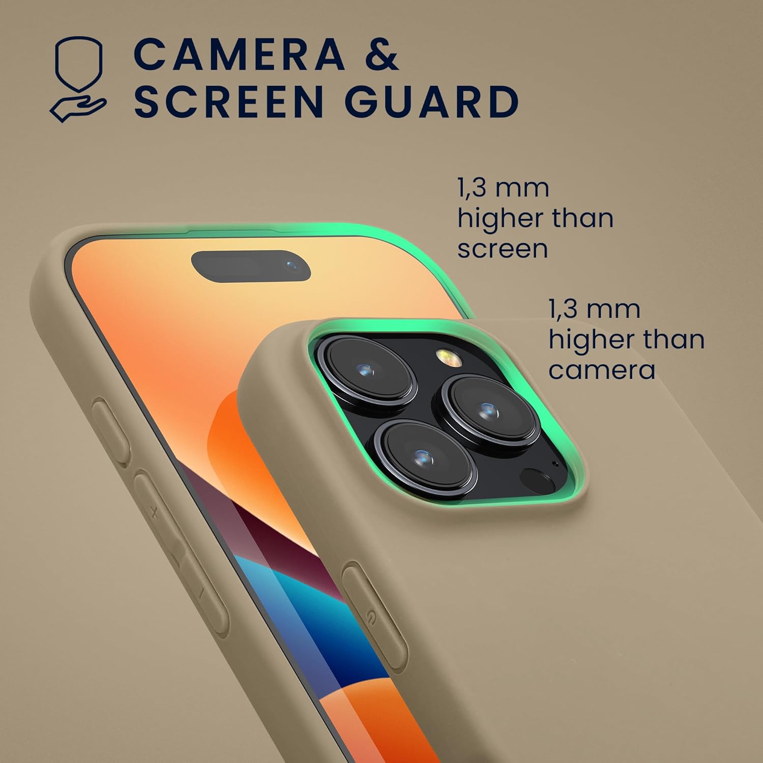 KW iPhone 16 Pro Λεπτή Θήκη Σιλικόνης TPU - Cream