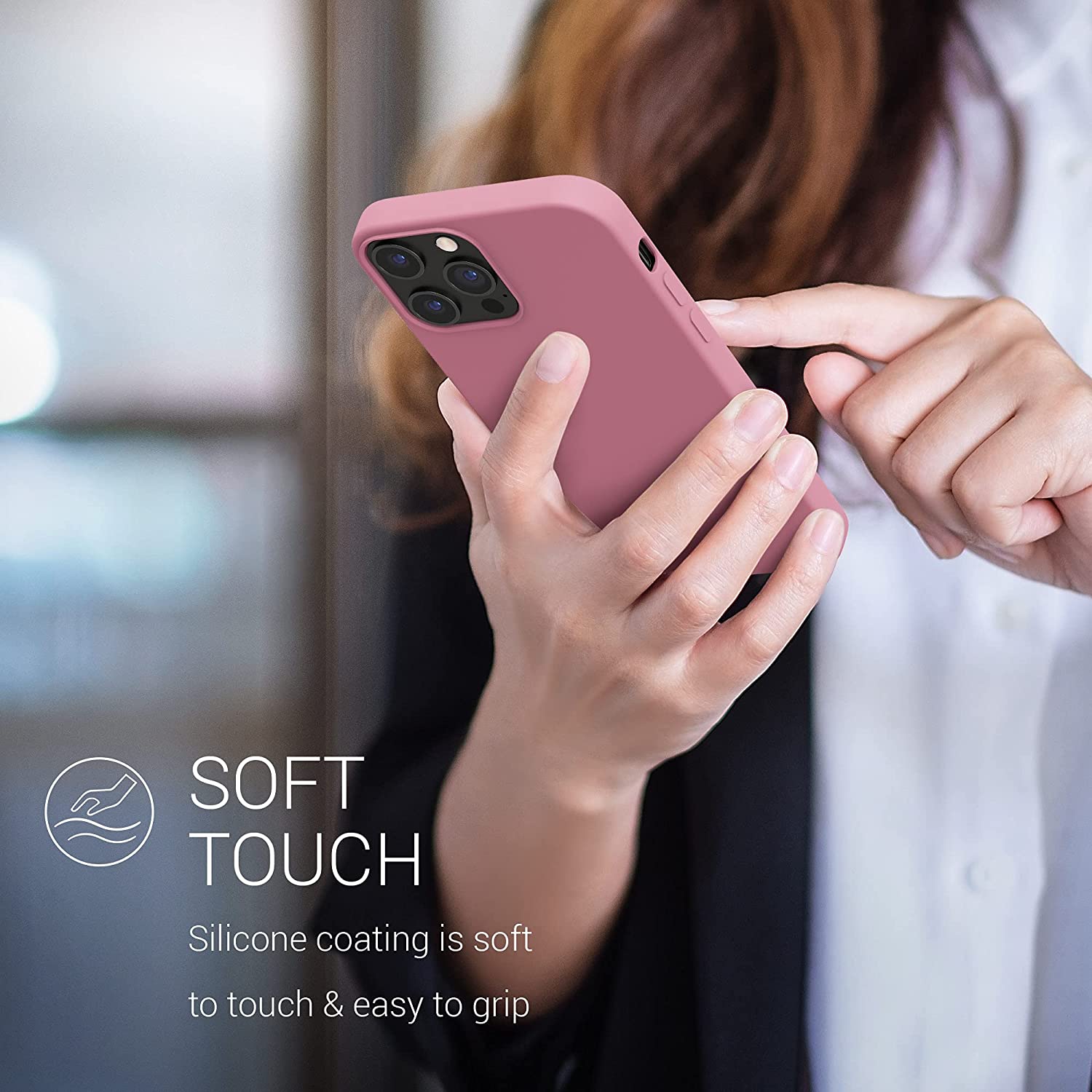 KW iPhone 12 Pro Max Θήκη Σιλικόνης Rubber TPU - Deep Rusty Rose - 52644.167