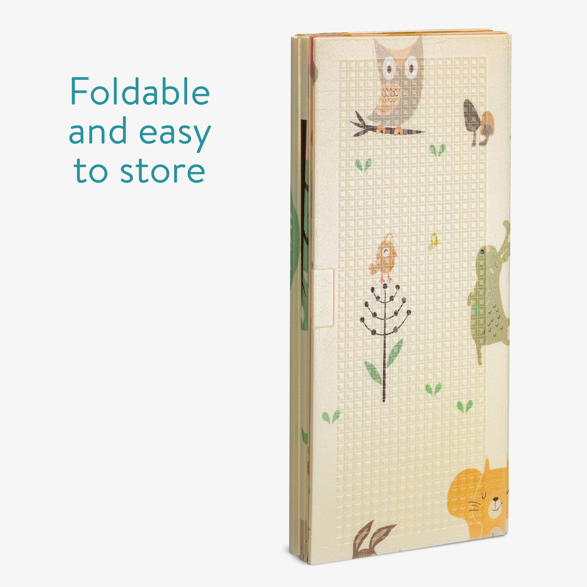 Navaris Αναδιπλούμενο Χαλάκι Παιχνιδιού Διπλής Όψης για Μωρά - Beige / Pink - 55293.03