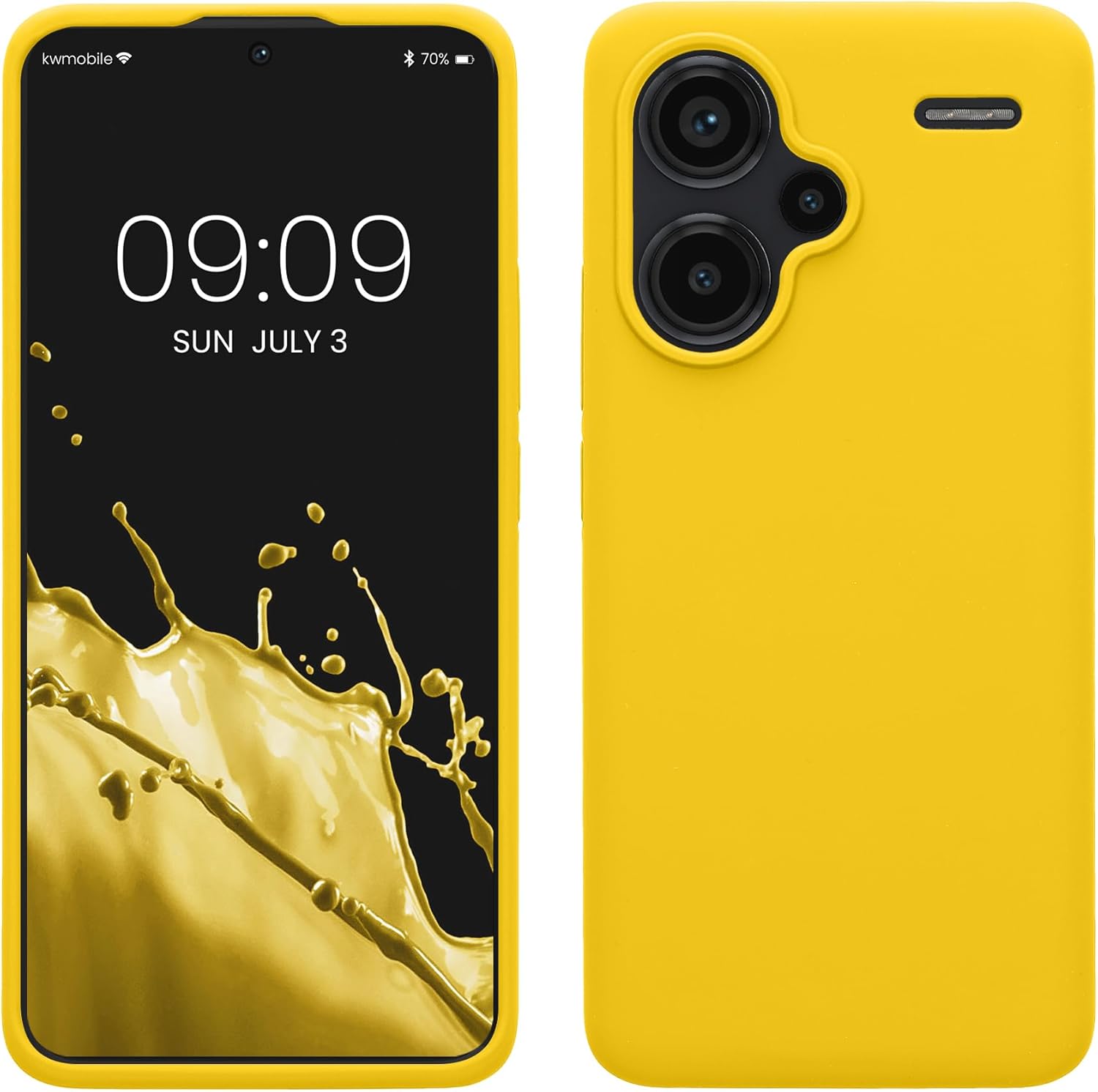 KW Xiaomi Redmi Note 13 Pro+ 5G Θήκη Σιλικόνης Rubberized TPU - Bright Yellow
