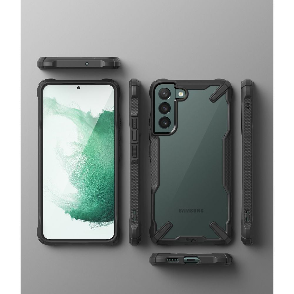 Ringke Samsung Galaxy S22 Plus Fusion X Σκληρή Θήκη με Πλαίσιο Σιλικόνης - Black - Διάφανη