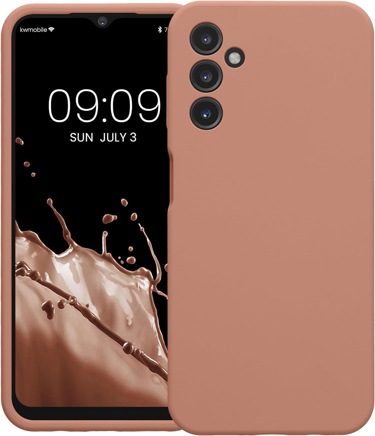 KW Samsung Galaxy A14 5G Θήκη Σιλικόνης Rubberized TPU - Orange Clay