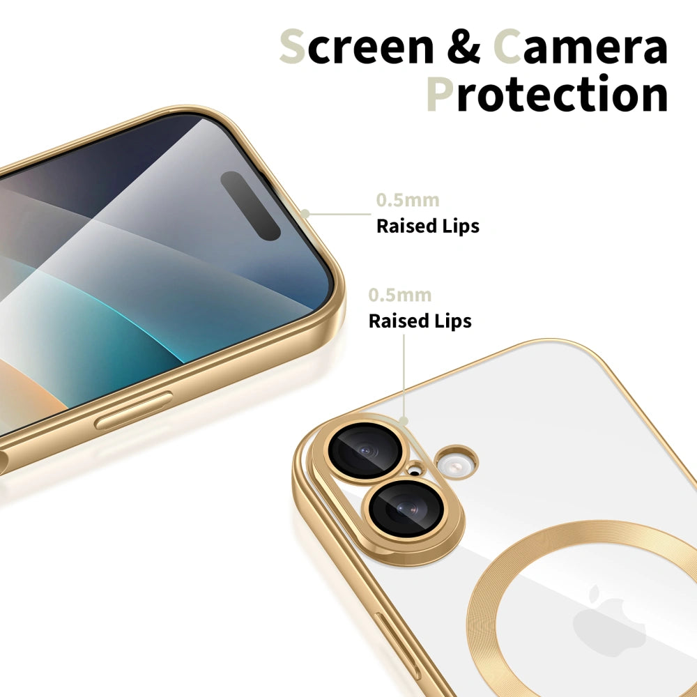 Tech-Protect iPhone 17 MagFlex - Θήκη Σιλικόνης TPU με MagSafe - Διάφανη / Shiny Gold