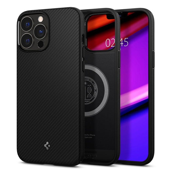 Spigen iPhone 13 Pro Max Mag Armor Σκληρή Θήκη Aramid Fiber με MagSafe - Black