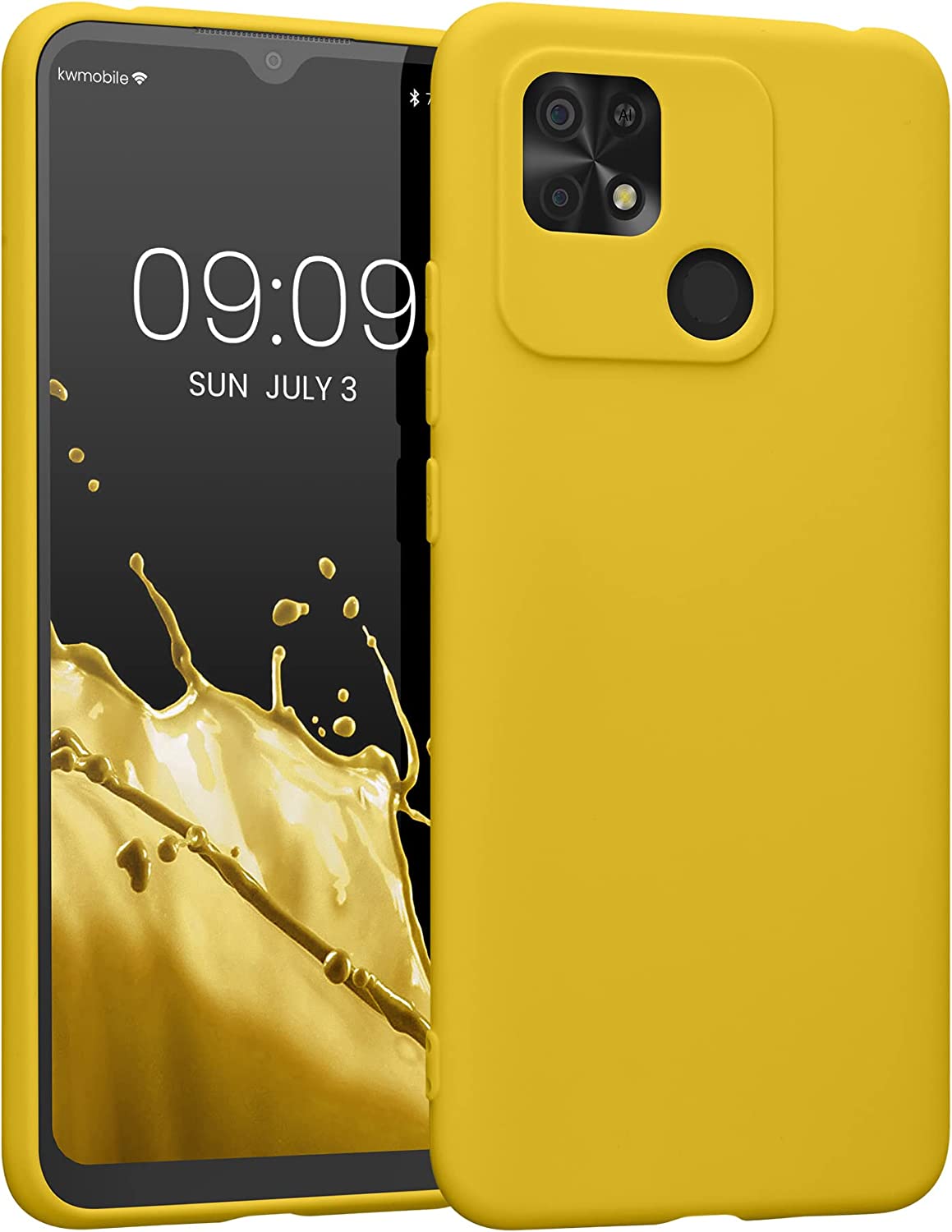KW Xiaomi Xiaomi Redmi 10C Θήκη Σιλικόνης TPU - Bright Yellow - 59231.165