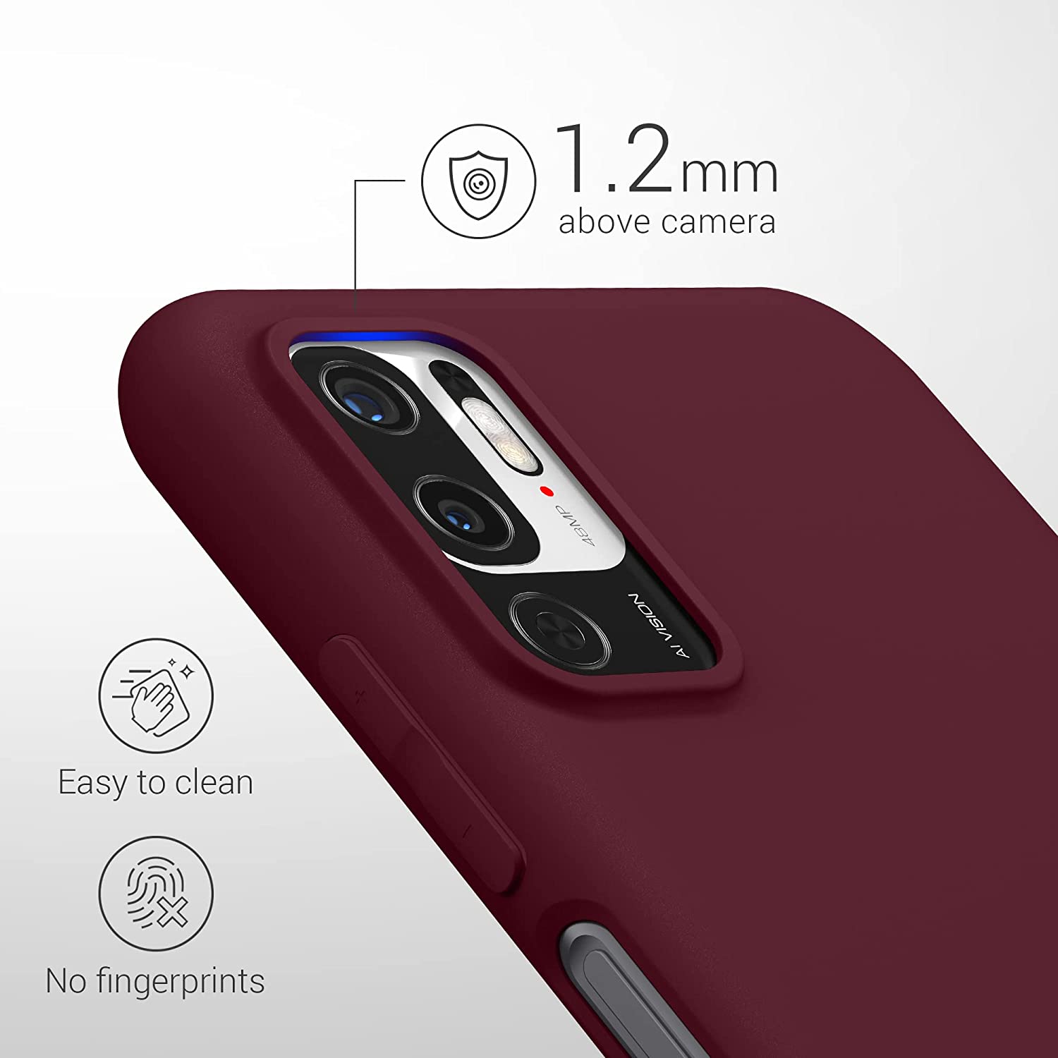 KW Xiaomi Redmi Note 10 5G Θήκη Σιλικόνης TPU - Bordeaux Purple - 54947.187