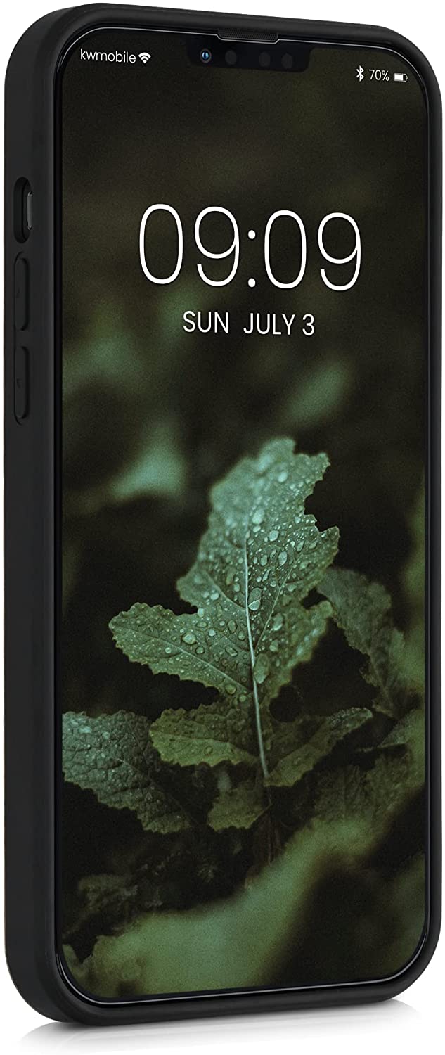 KW iPhone 13 Pro Max Θήκη από Φυσικό Ξύλο Design Maya Calendar Art - Light Brown / Black - 55980.05