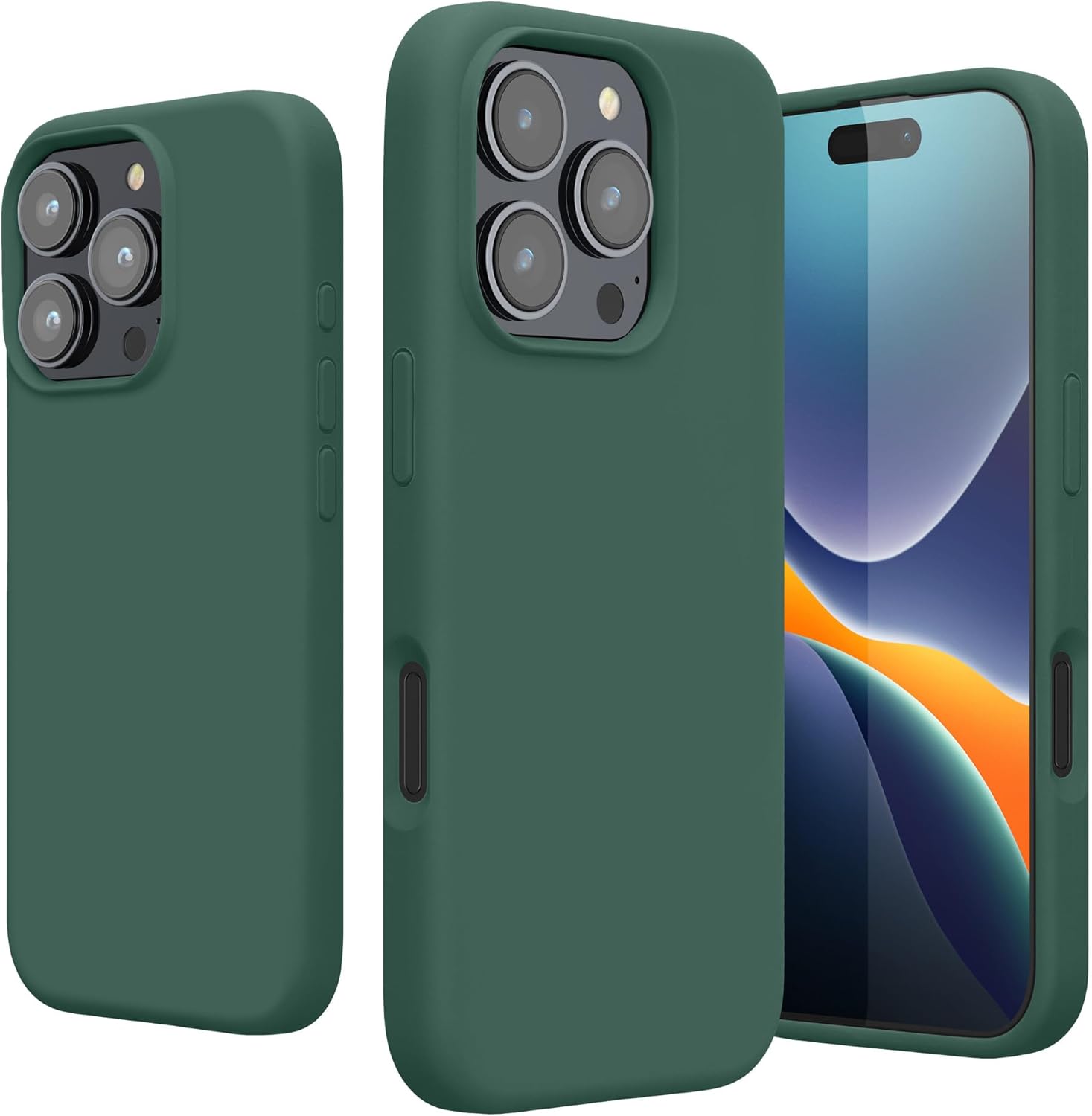 KW iPhone 16 Pro Max Θήκη Σιλικόνης Rubberized TPU - Forest Green