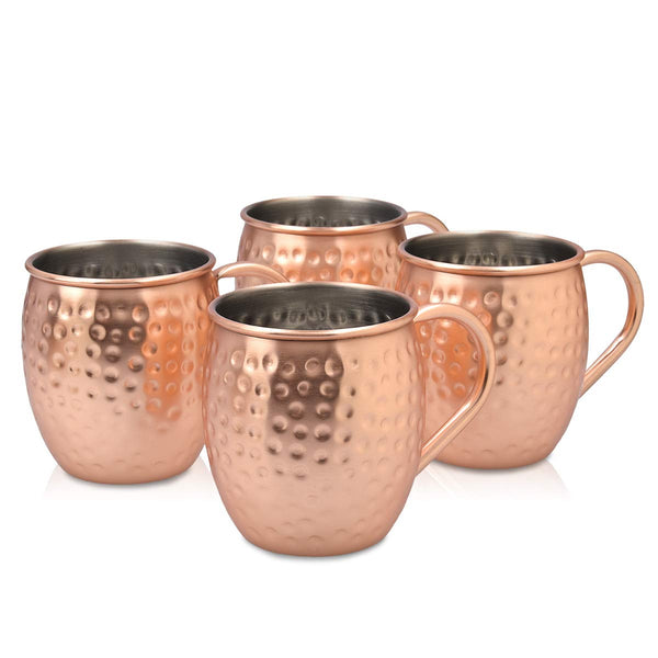 Navaris Moscow Mule Σετ με 4 Κούπες για Cocktail από Ανοξείδωτο Ατσάλι και Επίστρωση Χαλκού - 500ml - Copper - 46859.01 - likebrands.gr