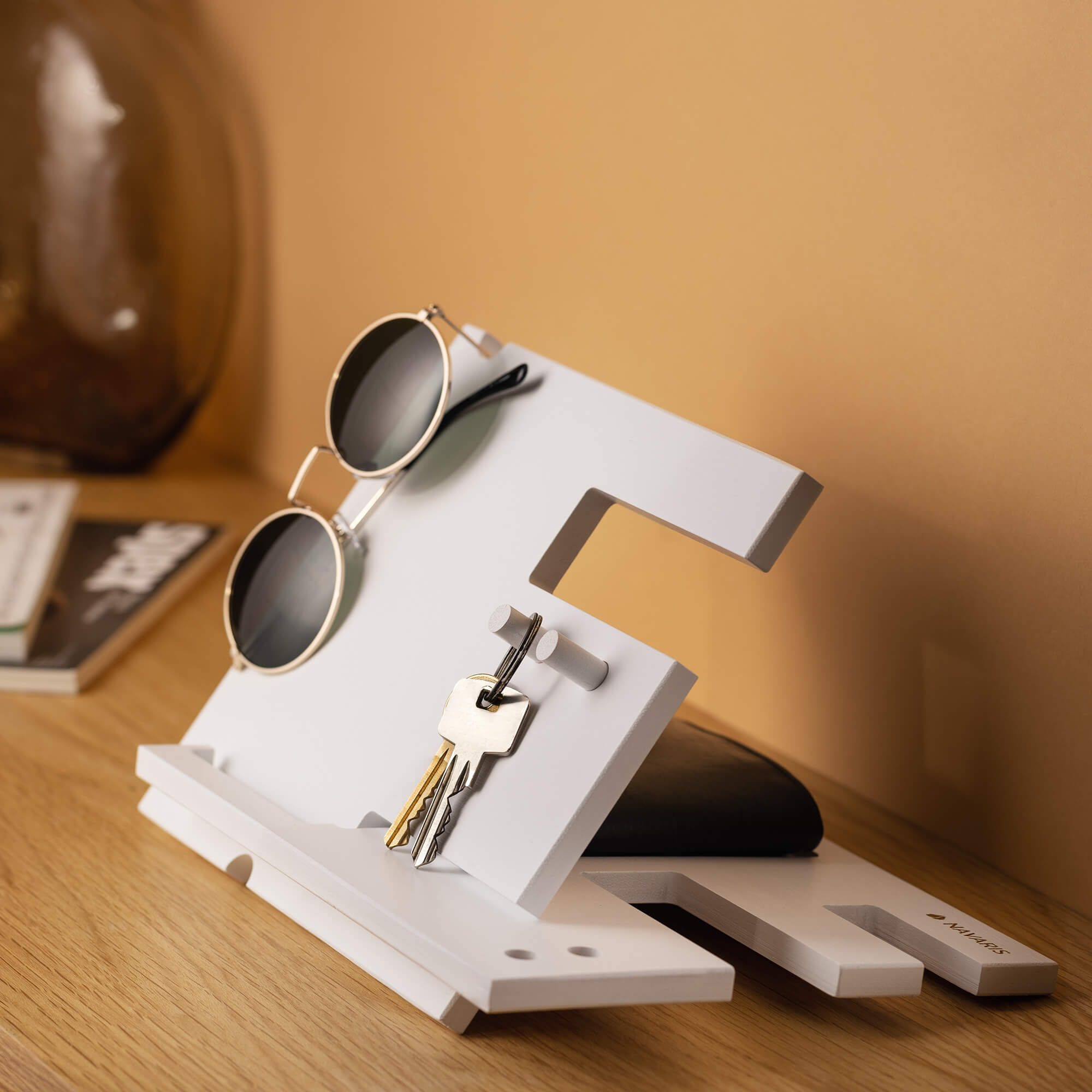 Navaris Βάση Οργάνωσης από Μπαμπού - White - 55613.02