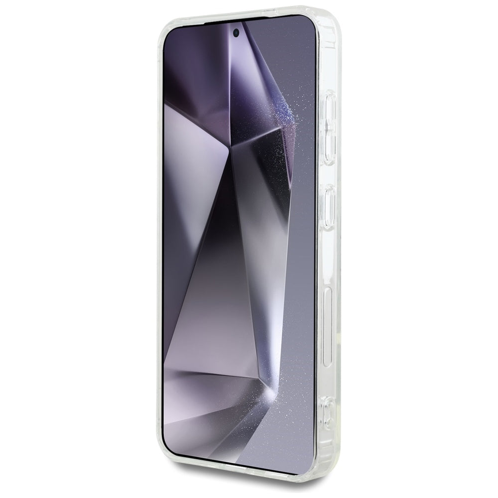 Karl Lagerfeld Samsung Galaxy S25 - Rhinestones Karl Head Logo - Σκληρή Θήκη με Πλαίσιο Σιλικόνης - Clear - KLHCS25SHKHDCELT