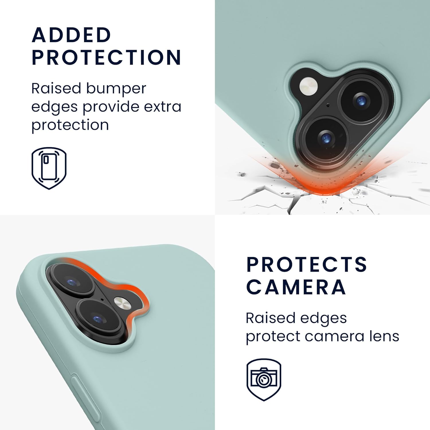 KW iPhone 16 Θήκη Σιλικόνης Rubberized TPU - Mint Green