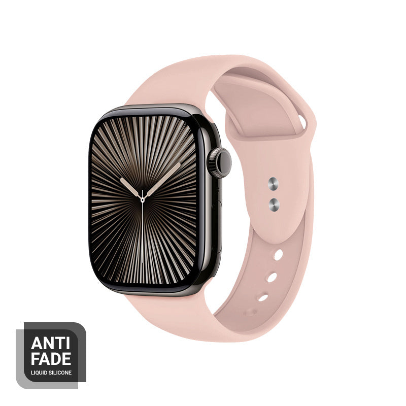 Crong Λουράκι Apple Watch 4/5/6/7/8/9/10/11 - SE (1/2/3) - ULTRA (1/2/3) - 44/45/46/49mm Σιλικόνης - Liquid Strap - Sand Pink