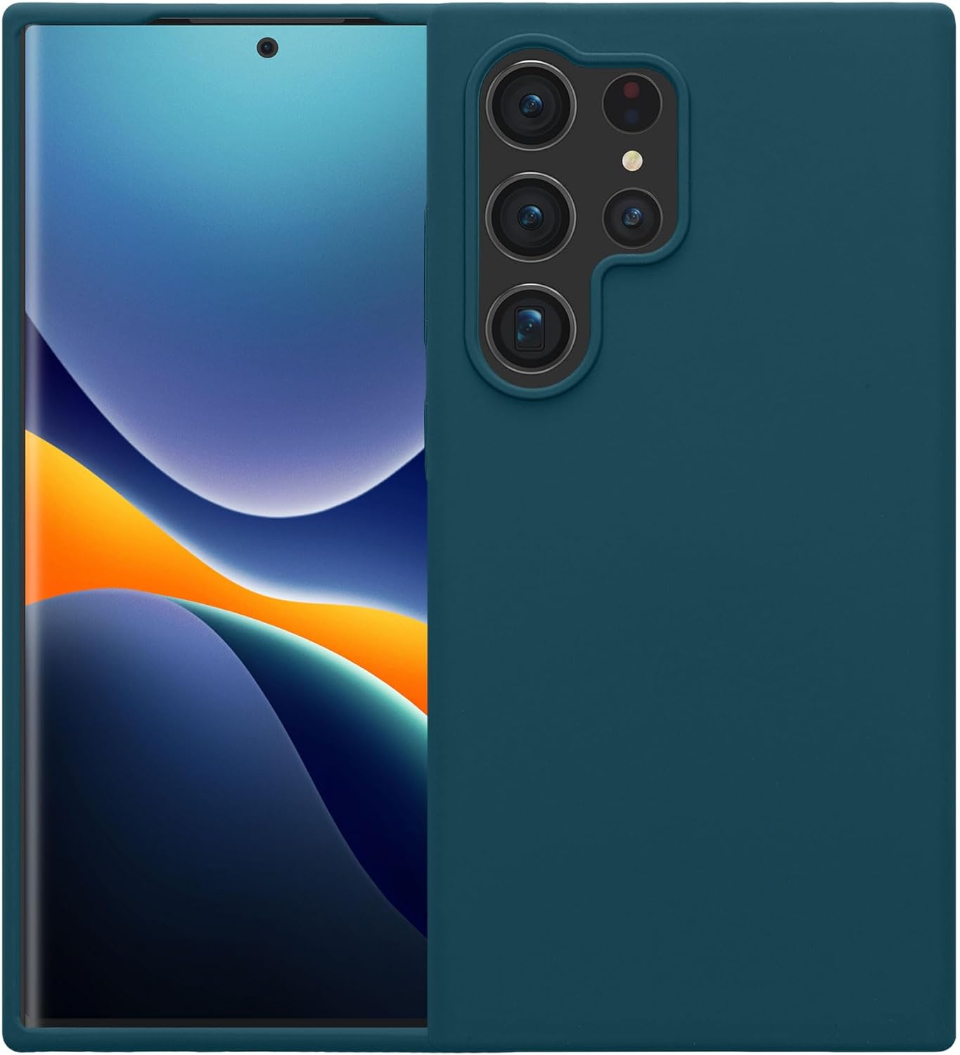 KW Samsung Galaxy S24 Ultra Θήκη Σιλικόνης Rubberized TPU - Petrol Matte