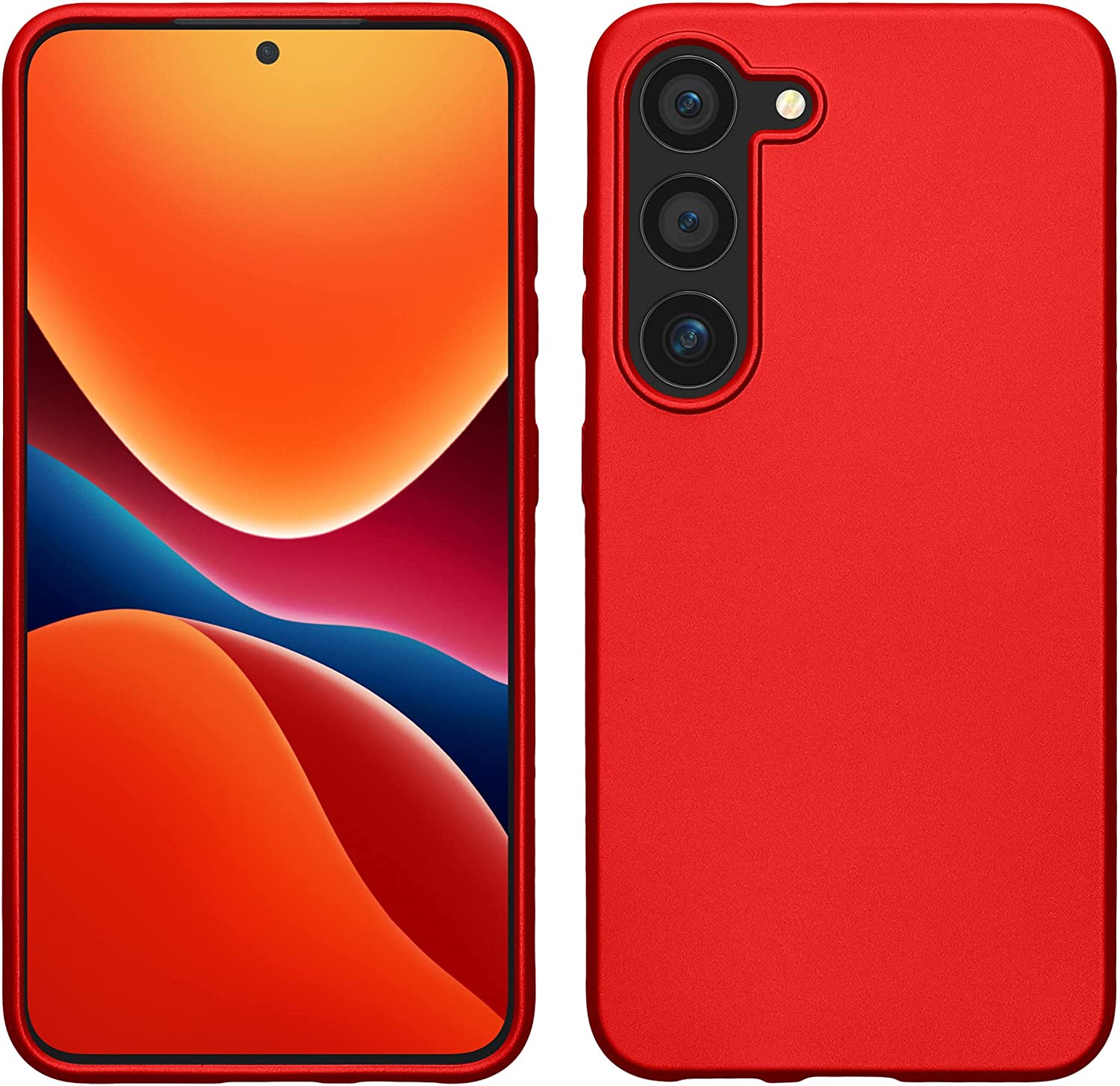 KW Samsung Galaxy S23+ Θήκη Σιλικόνης TPU - Metallic Dark Red - 60313.36